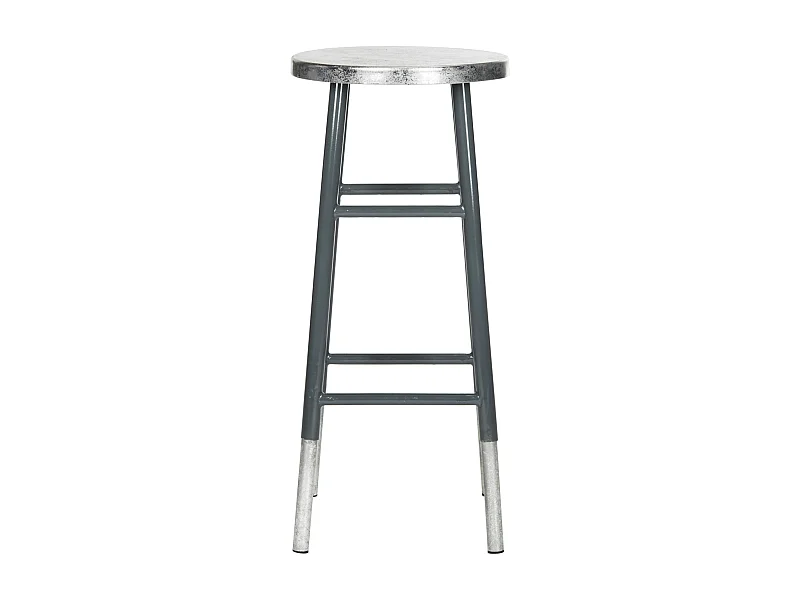 Tabouret de bar & de comptoir Gris et argent 34 X 34 X 76.2 cm - Lilia