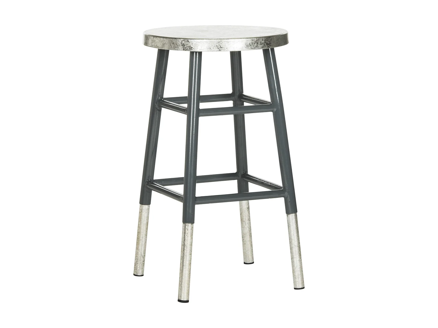 Tabouret de bar & de comptoir Gris et argent 34 X 34 X 60.96 cm - Lala