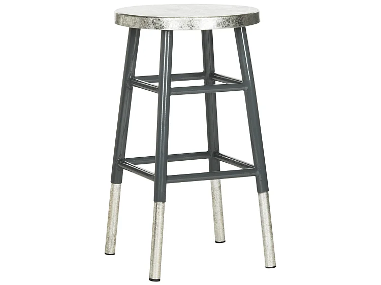 Tabouret de bar & de comptoir Gris et argent 34 X 34 X 60.96 cm - Lala