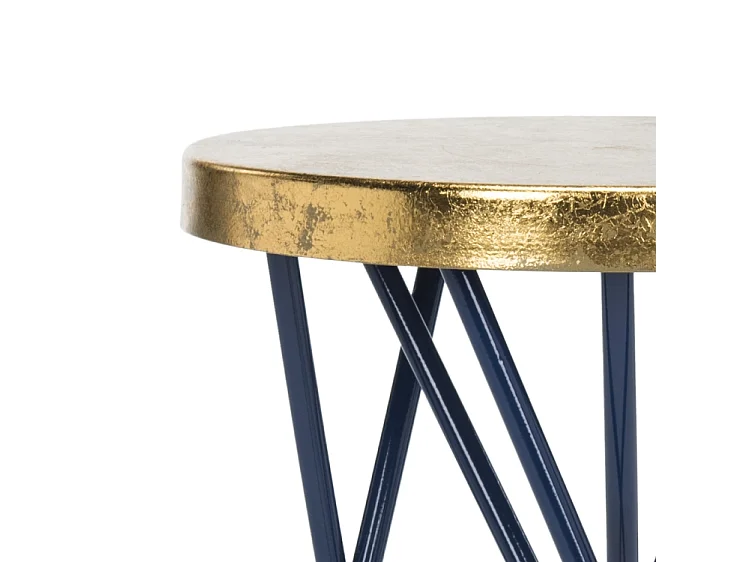 Tabouret de bar & de comptoir Bleu marine et or 43 X 43 X 60.96 cm - Alvira