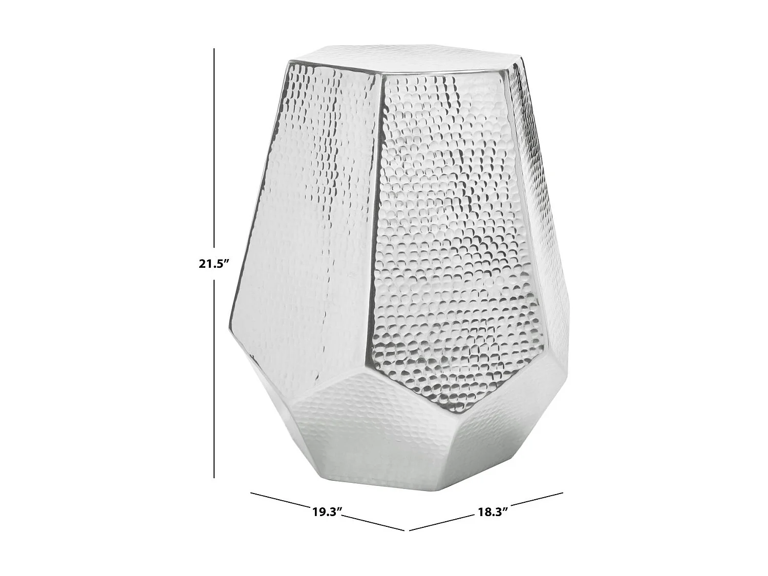 Tabouret Argent 43 X 55 X 53.34 cm - Metha