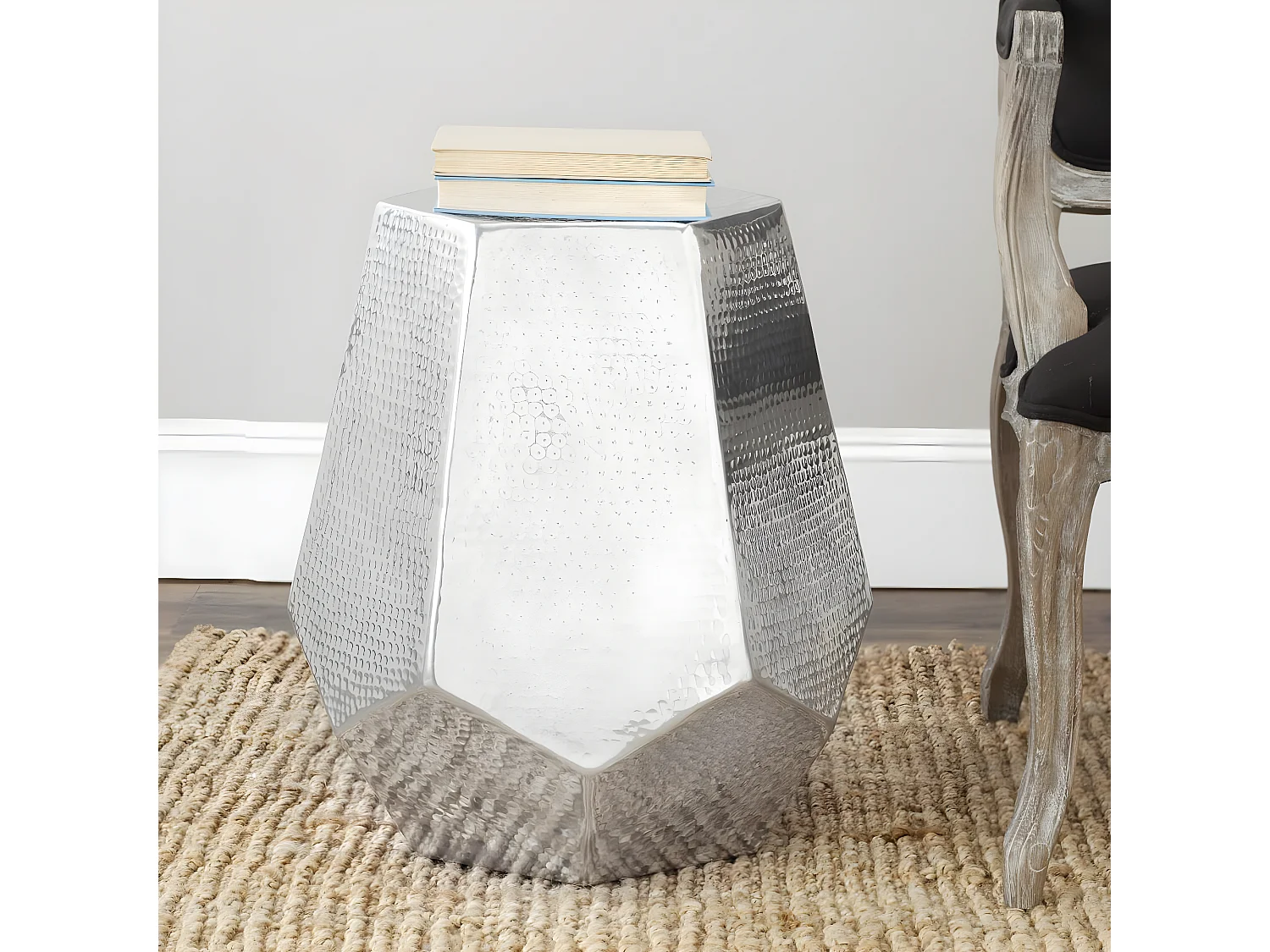 Tabouret Argent 43 X 55 X 53.34 cm - Metha