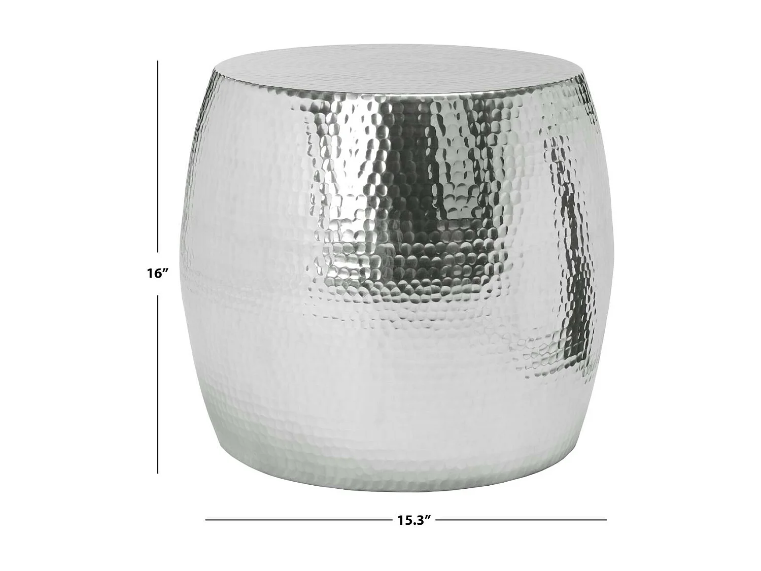 Tabouret Argent 39 X 39 X 40.13 cm - Ermina