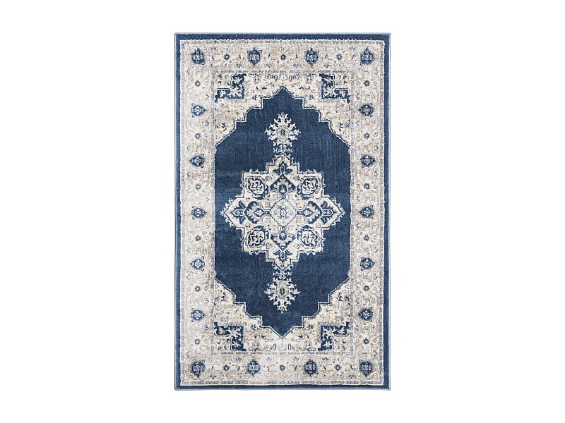 Tapis Bleu/Neutre 91 X 152 cm - Ella