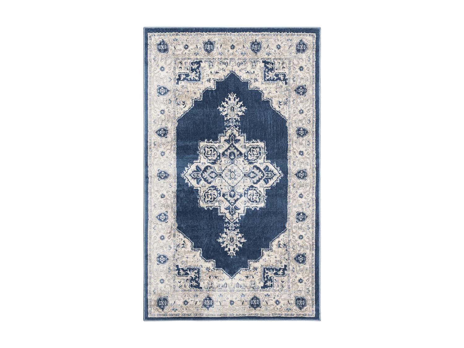 Tapis Bleu/Neutre 91 X 152 cm - Ella