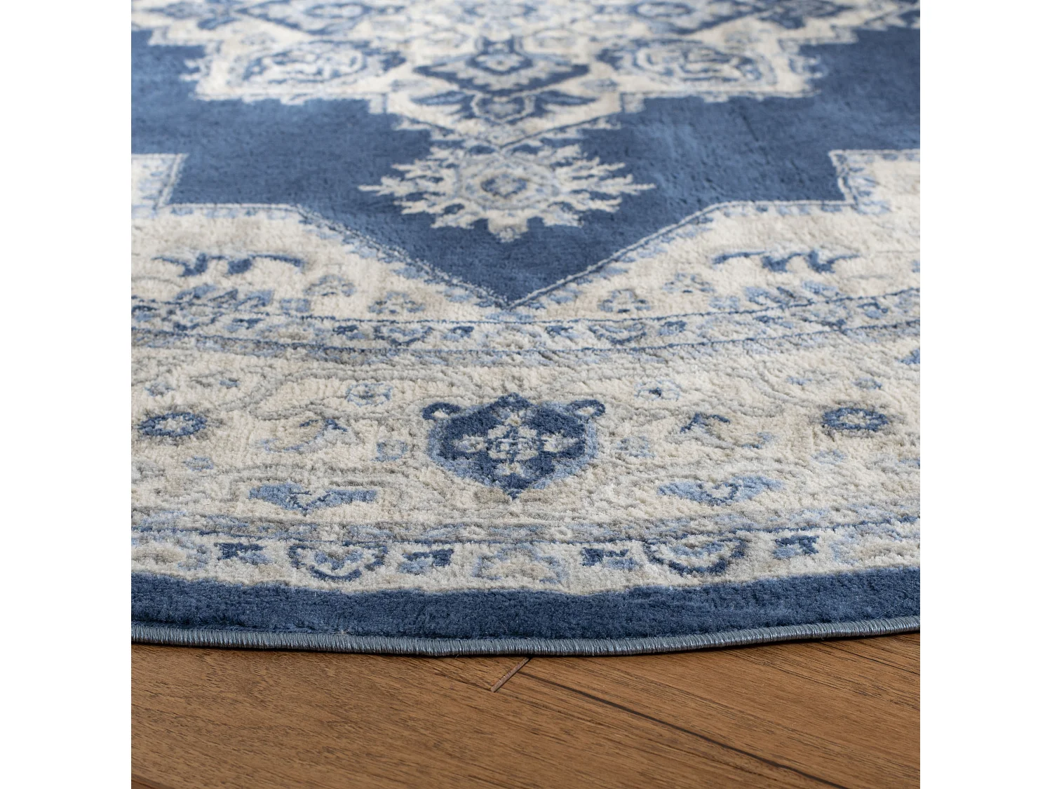 Tapis Bleu/Neutre 91 X 152 cm - Ella
