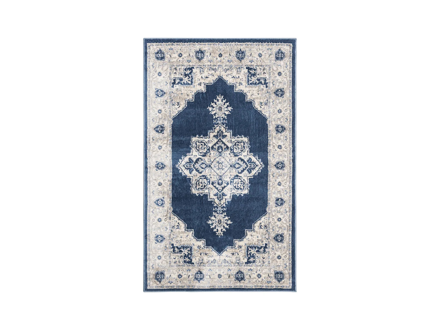 Tapis Bleu/Neutre 91 X 152 cm - Ella