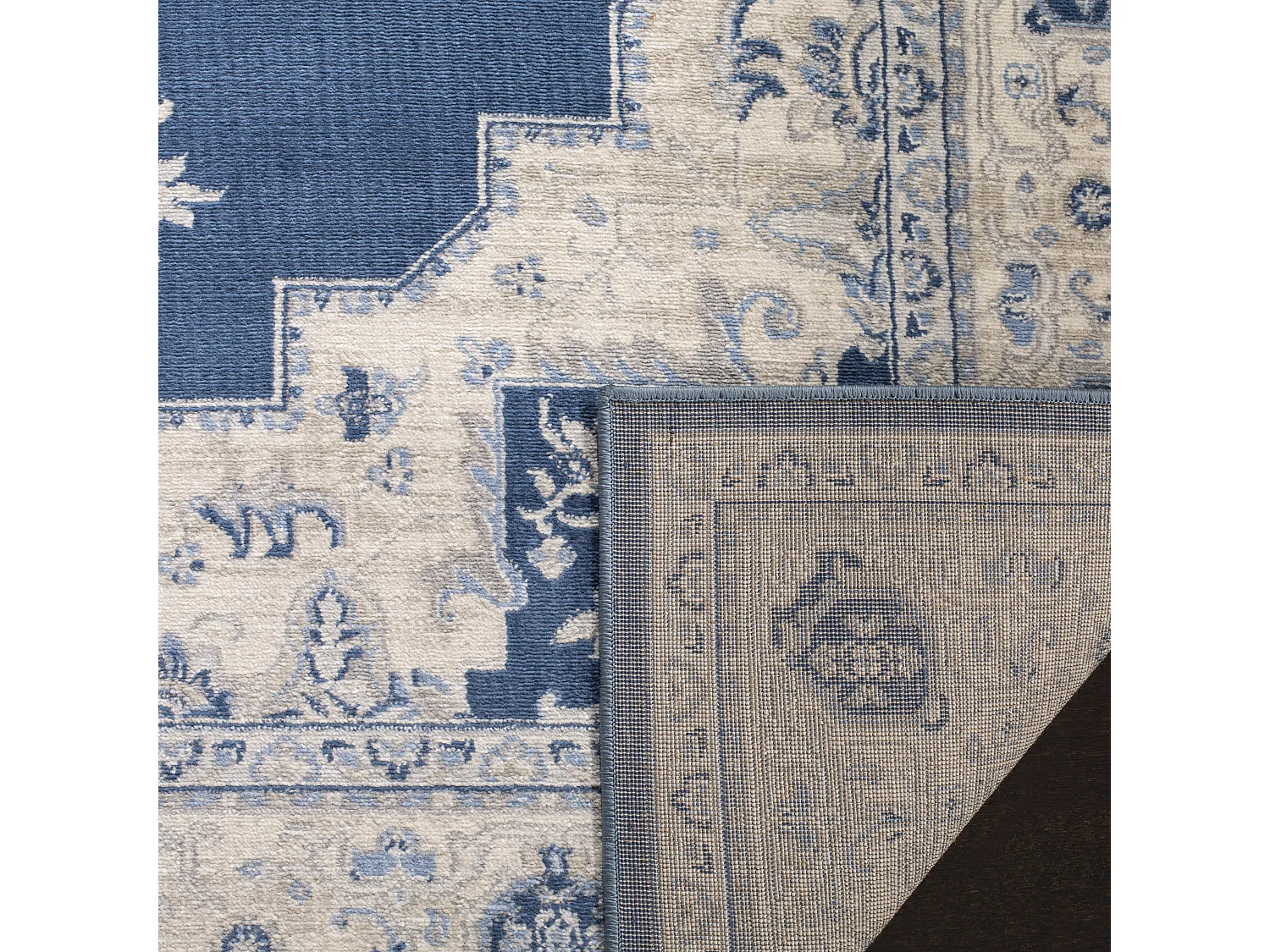 Tapis Bleu/Neutre 91 X 152 cm - Ella