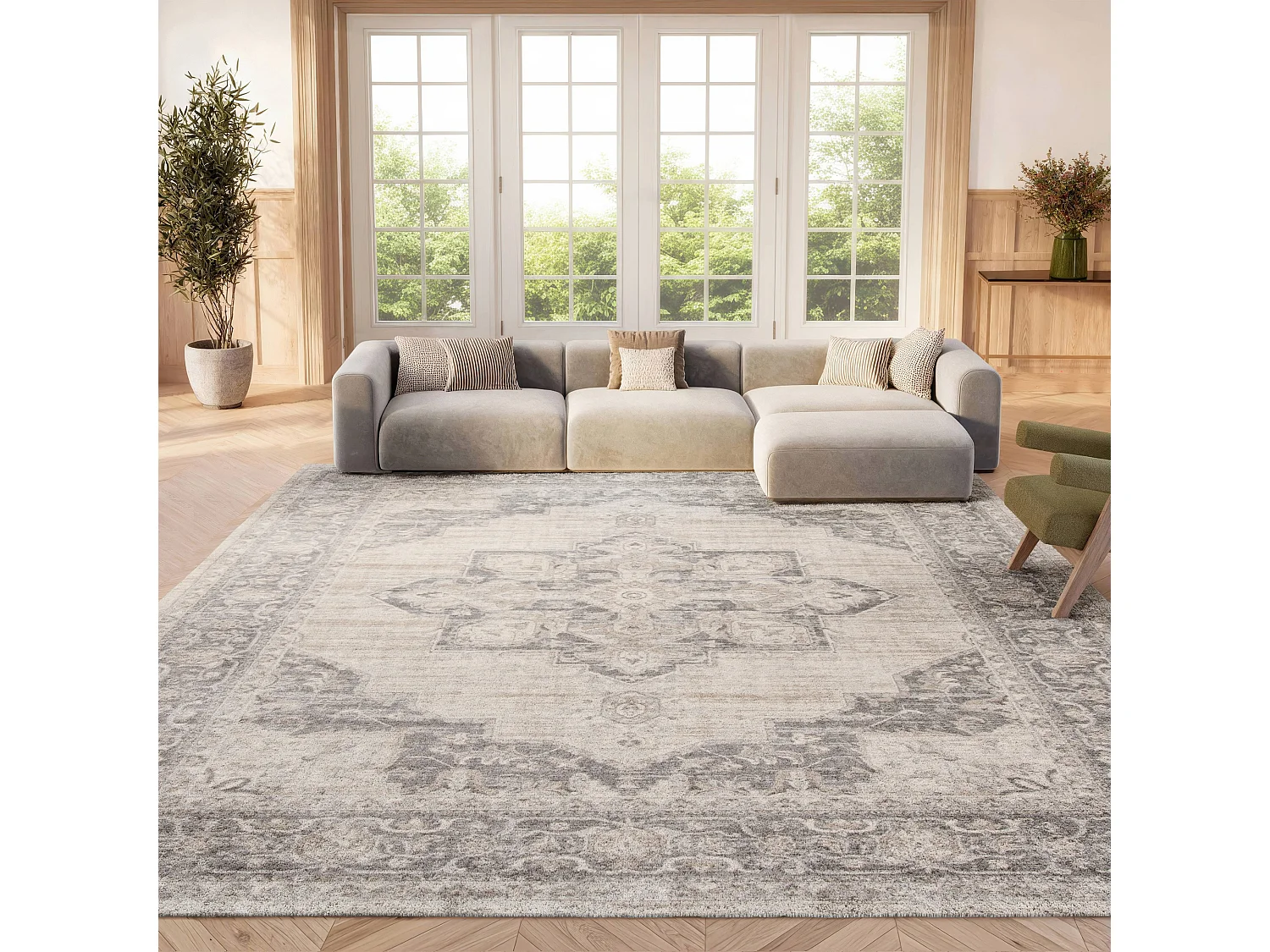 Tapis Neutre/Gris 160 X 229 cm - Ella