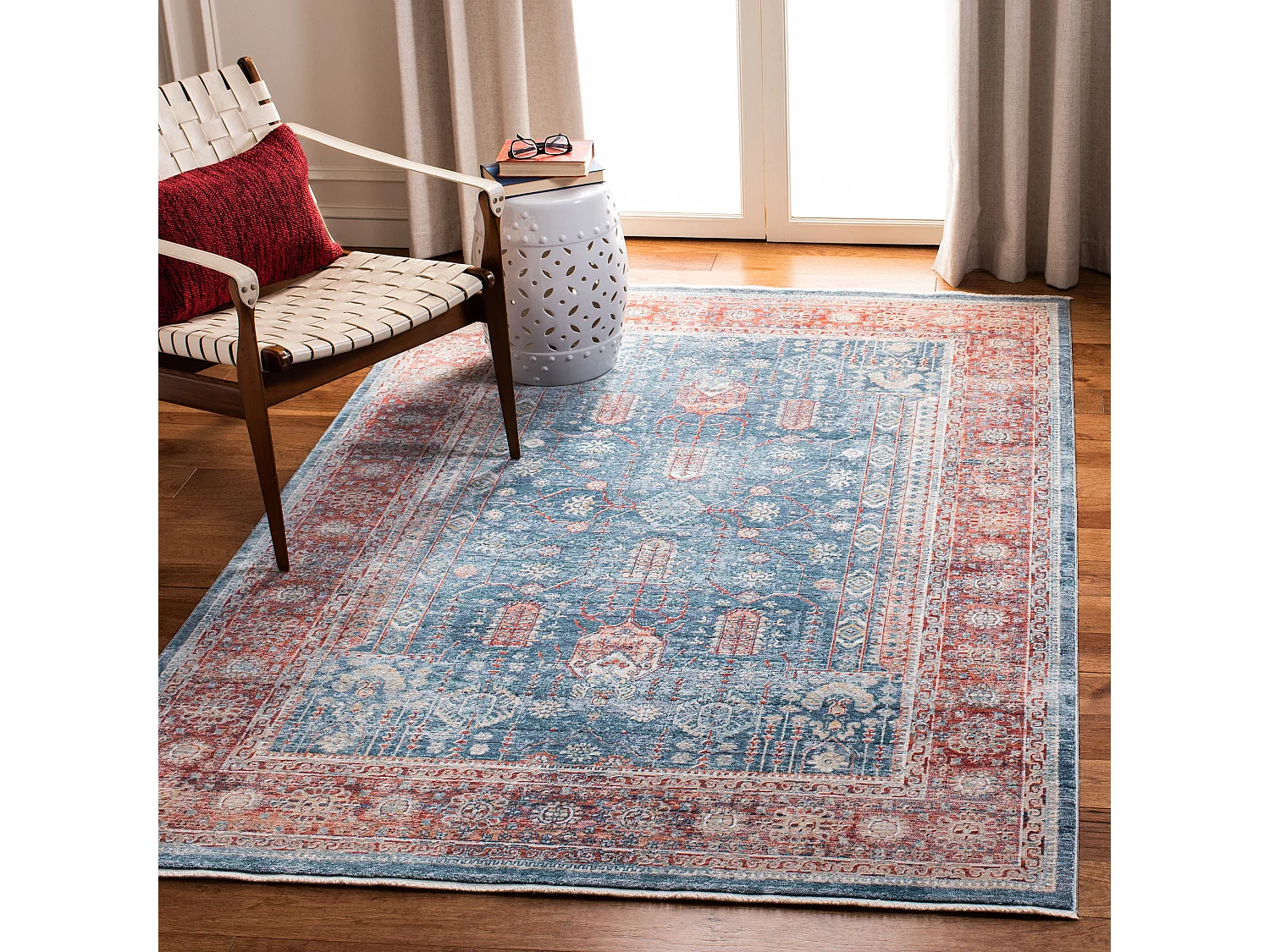 Tapis Bleu/Rouge 152 X 244 cm - Anaya