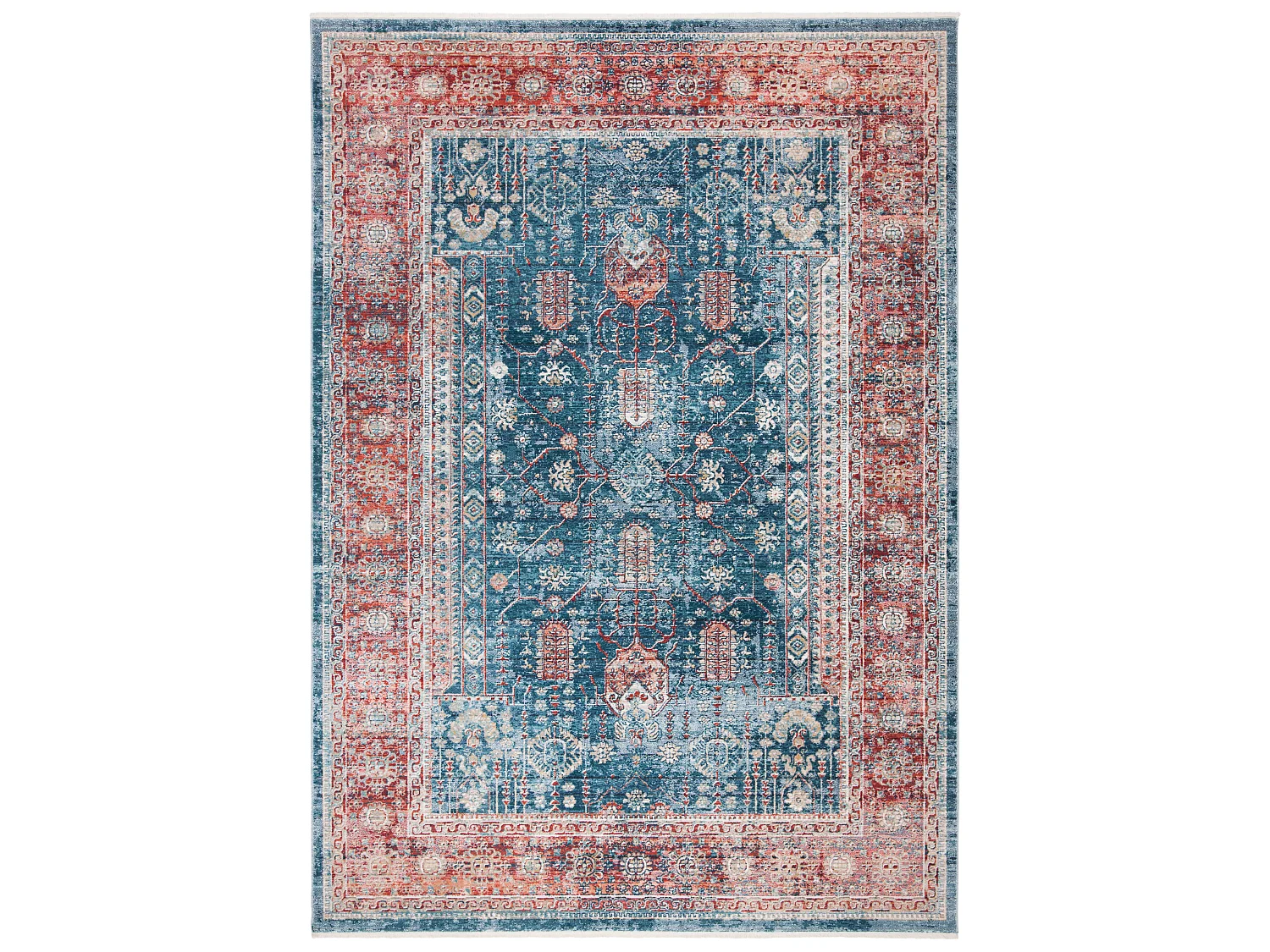 Tapis Bleu/Rouge 152 X 244 cm - Anaya