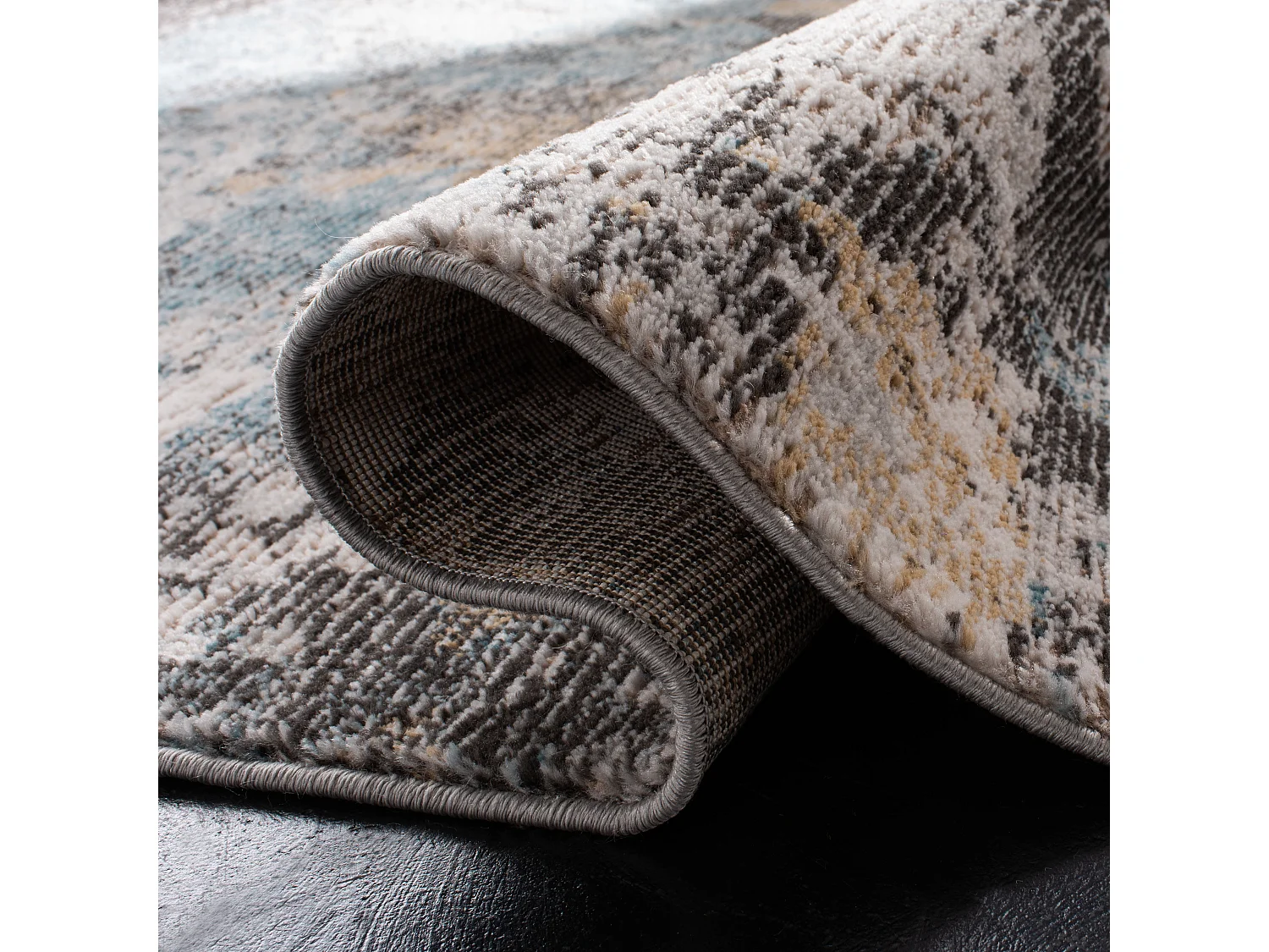 Tapis Gris/Bleu 122 X 183 cm - Brittany