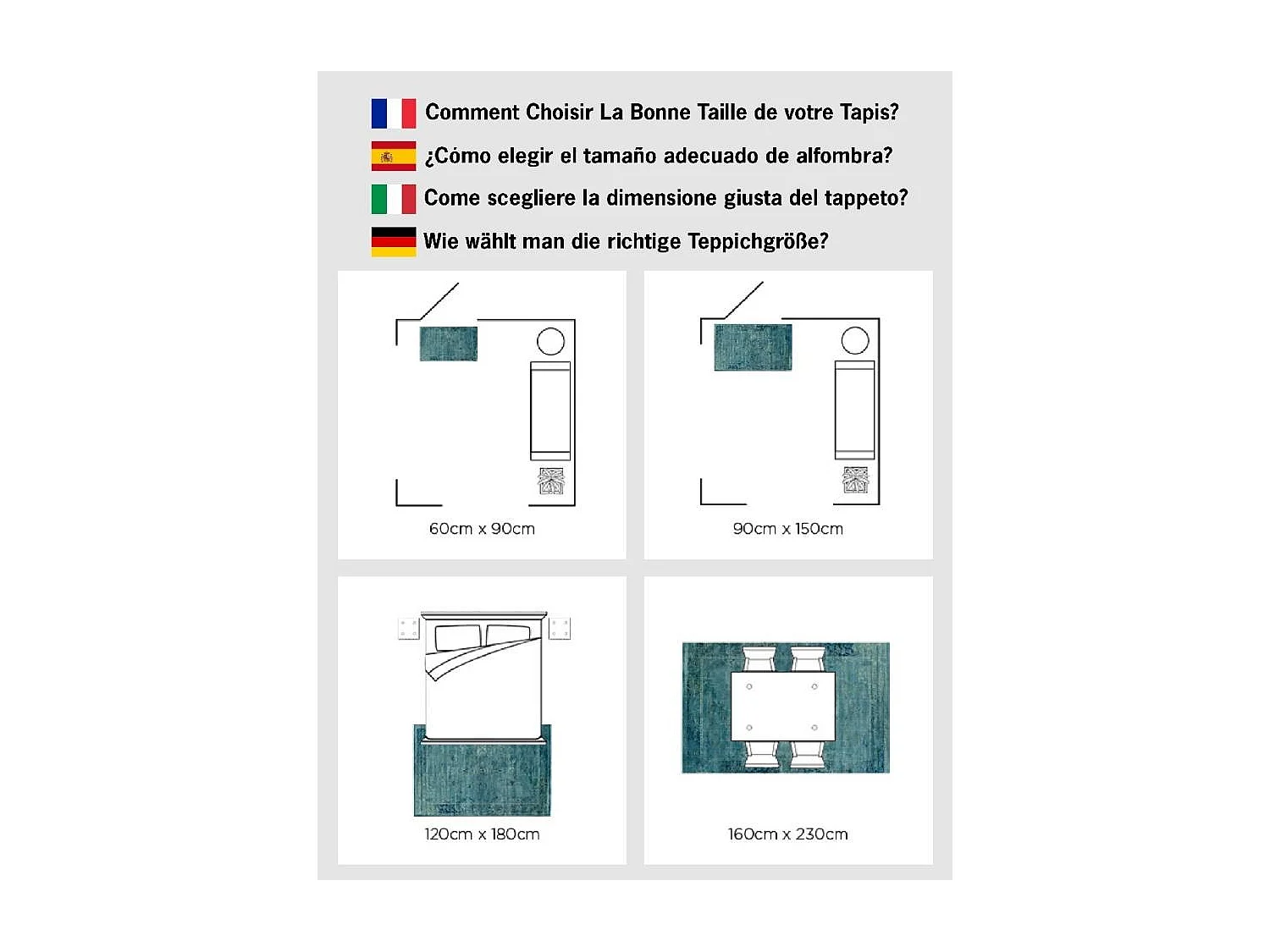 Tapis Neutre/Noir 122 X 183 cm - Jennifer