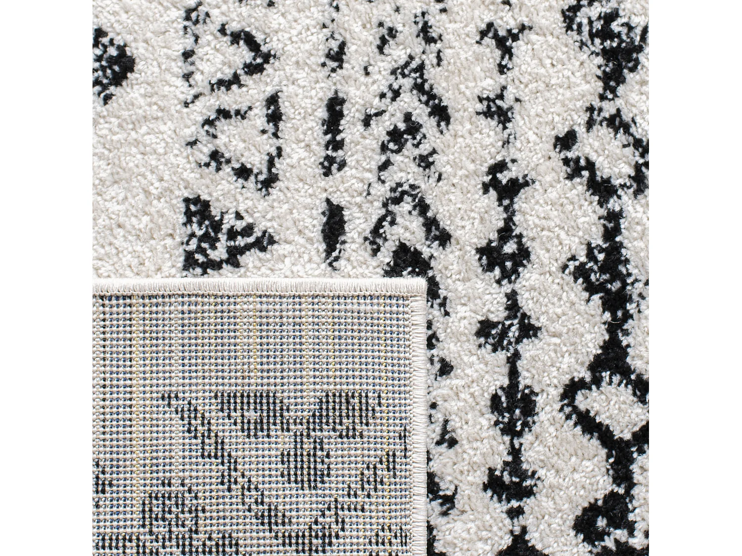 Tapis Neutre/Noir 122 X 183 cm - Jennifer