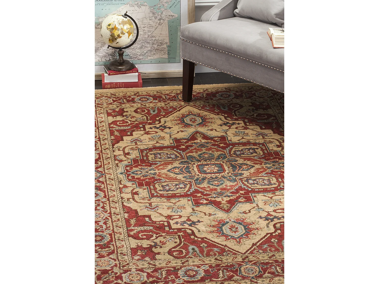 Tapis Rouge/Neutre 122 X 170 cm - Julianna