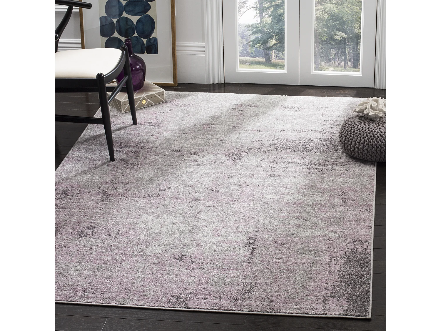 Tapis Gris/Violet 155 X 229 cm - Paloma