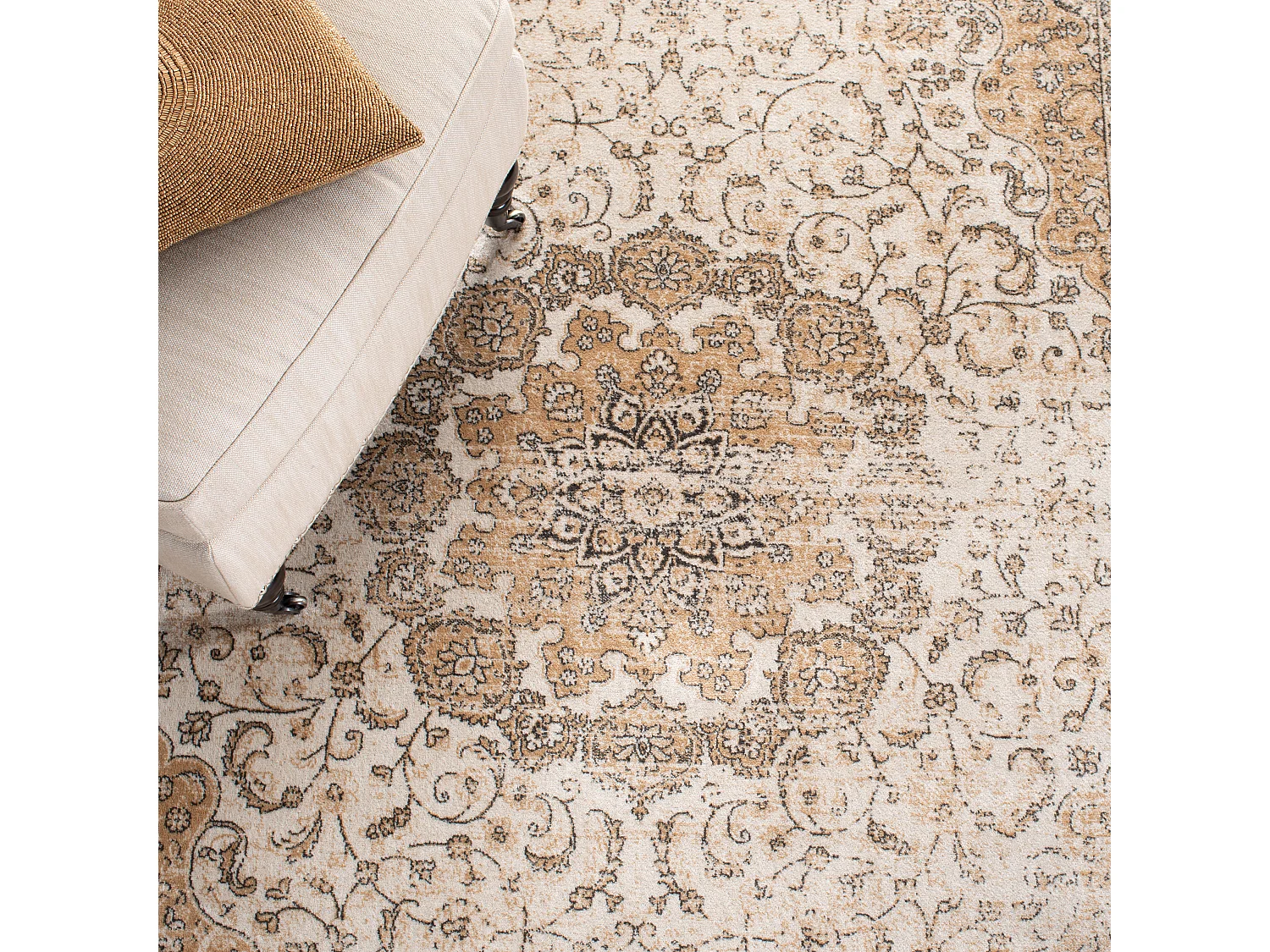 Tapis Neutre/Blanc 122 X 183 cm - Brooke