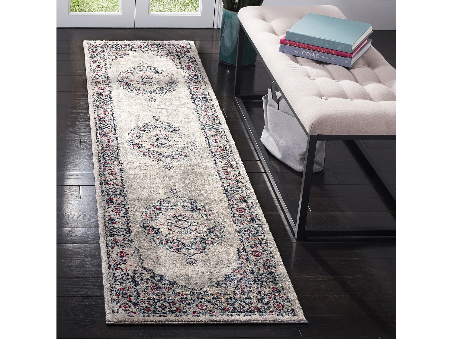 Tapis Gris/Rose 61 X 244 cm - Madeline