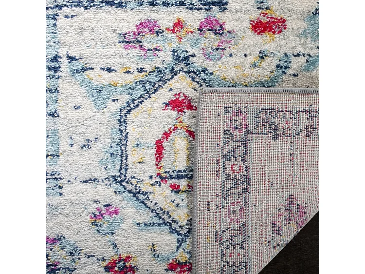 Tapis Light Grey & Fuchsia 201 X 201 cm - Mila