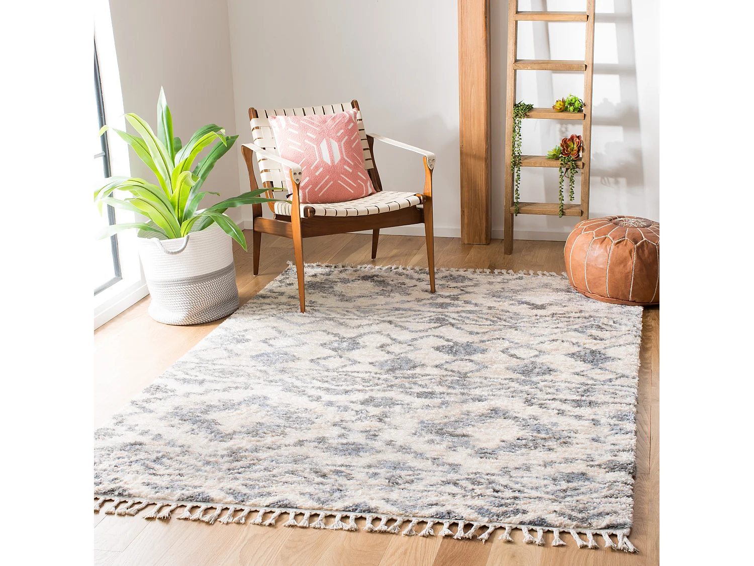 Tapis Neutre/Bleu Marine 160 X 229 cm - Azrou