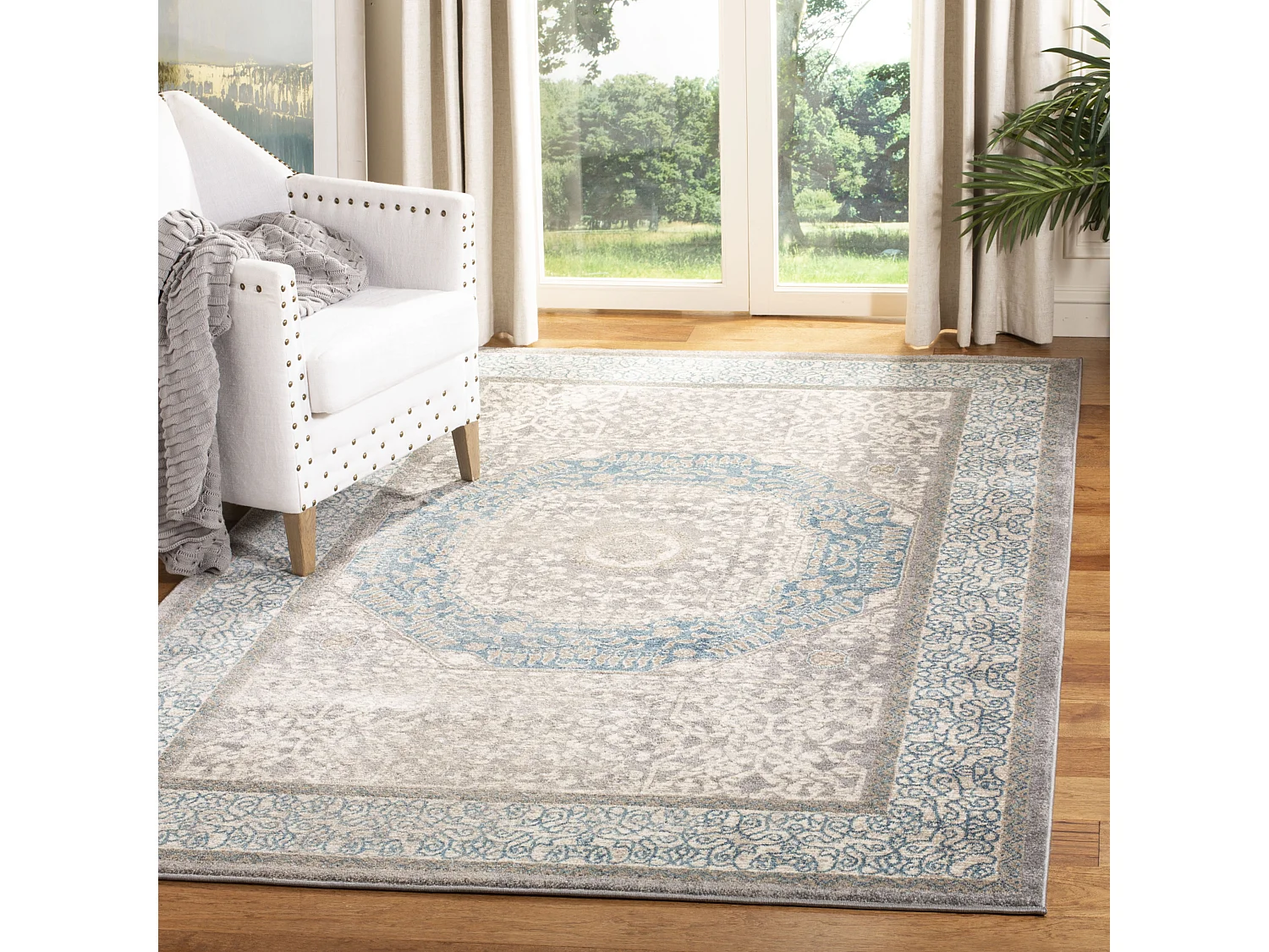 Tapis Gris/Bleu 122 X 170 cm - Kameni