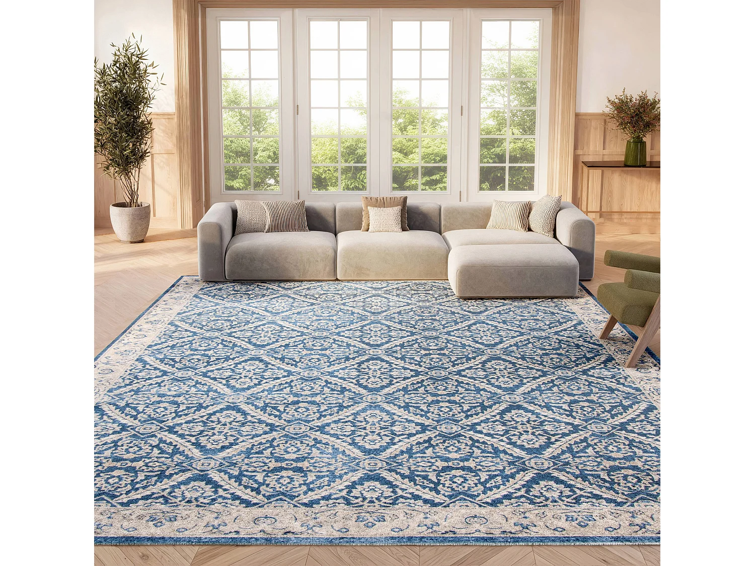 Tapis Bleu/Neutre 183 X 274 cm - Bryn