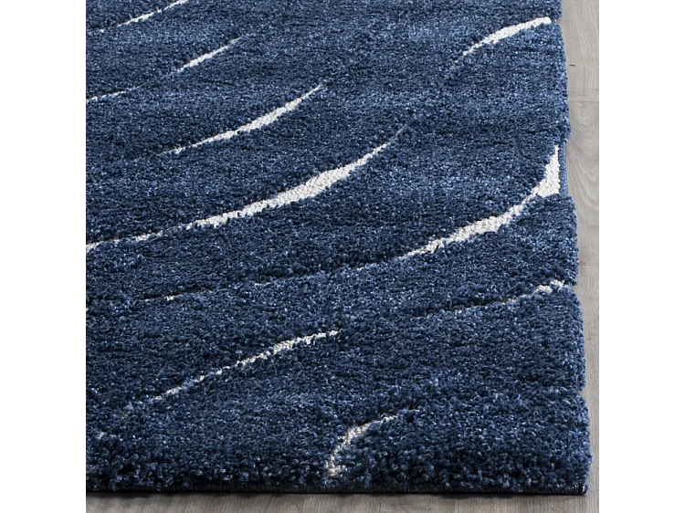 Tapis Bleu Marine/Neutre 122 X 183 cm - Raton