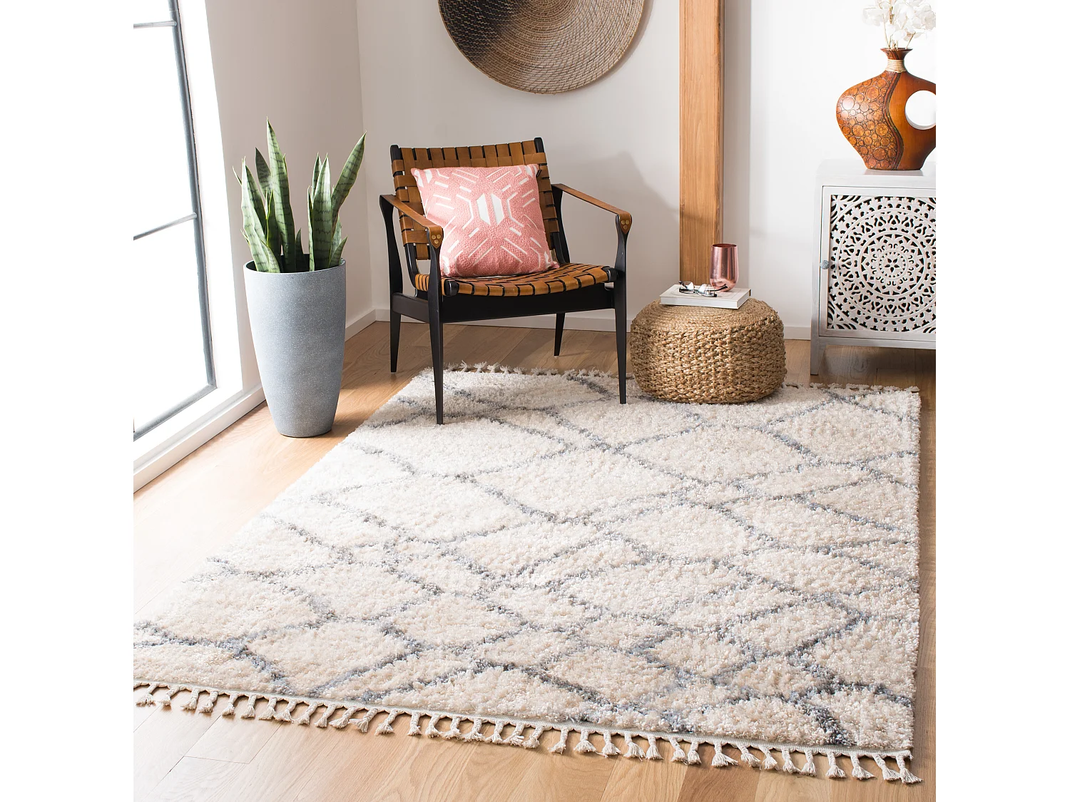 Tapis Neutre/Gris 122 X 183 cm - Fez