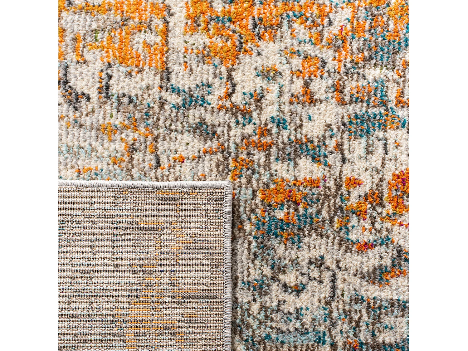 Tapis Gris/Orange 160 X 229 cm - Manjor