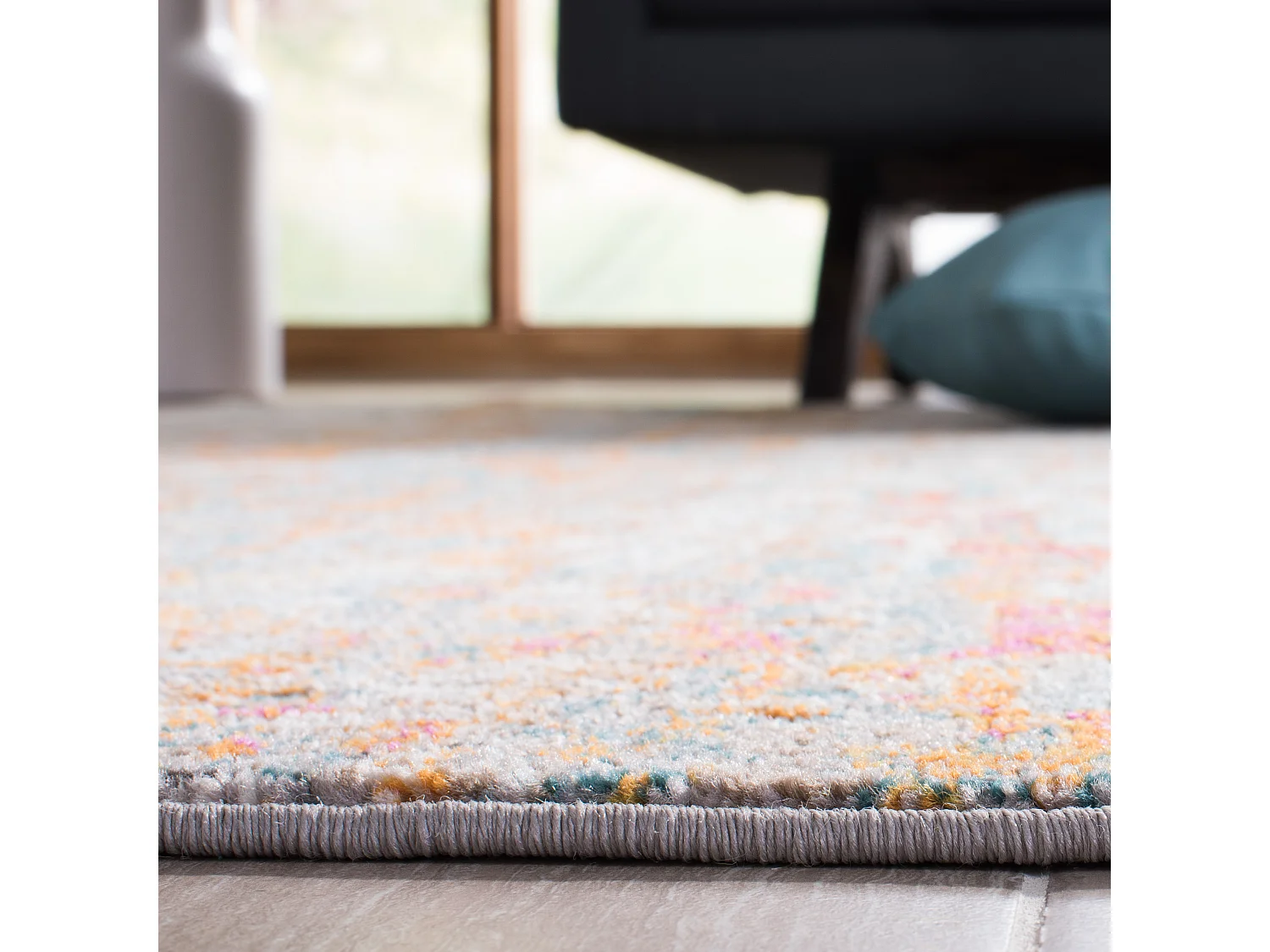 Tapis Gris/Orange 160 X 229 cm - Manjor