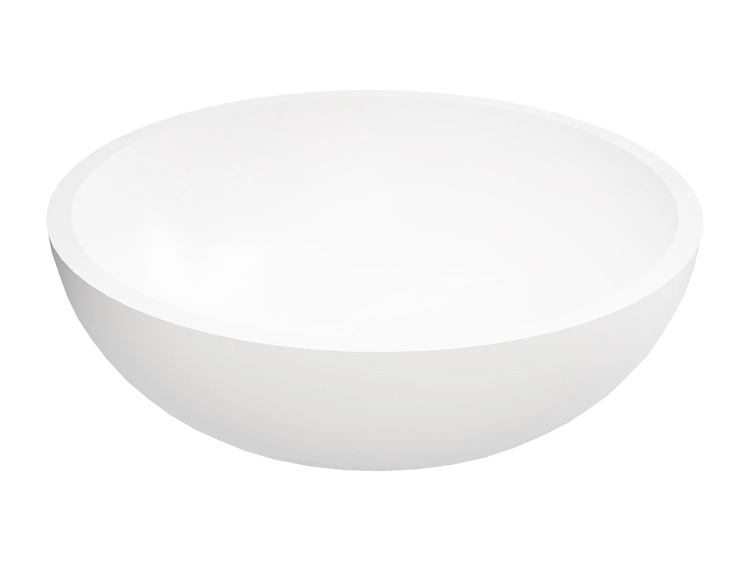 Ronde wastafel van solid surface - 40 cm - Wit - IMJA