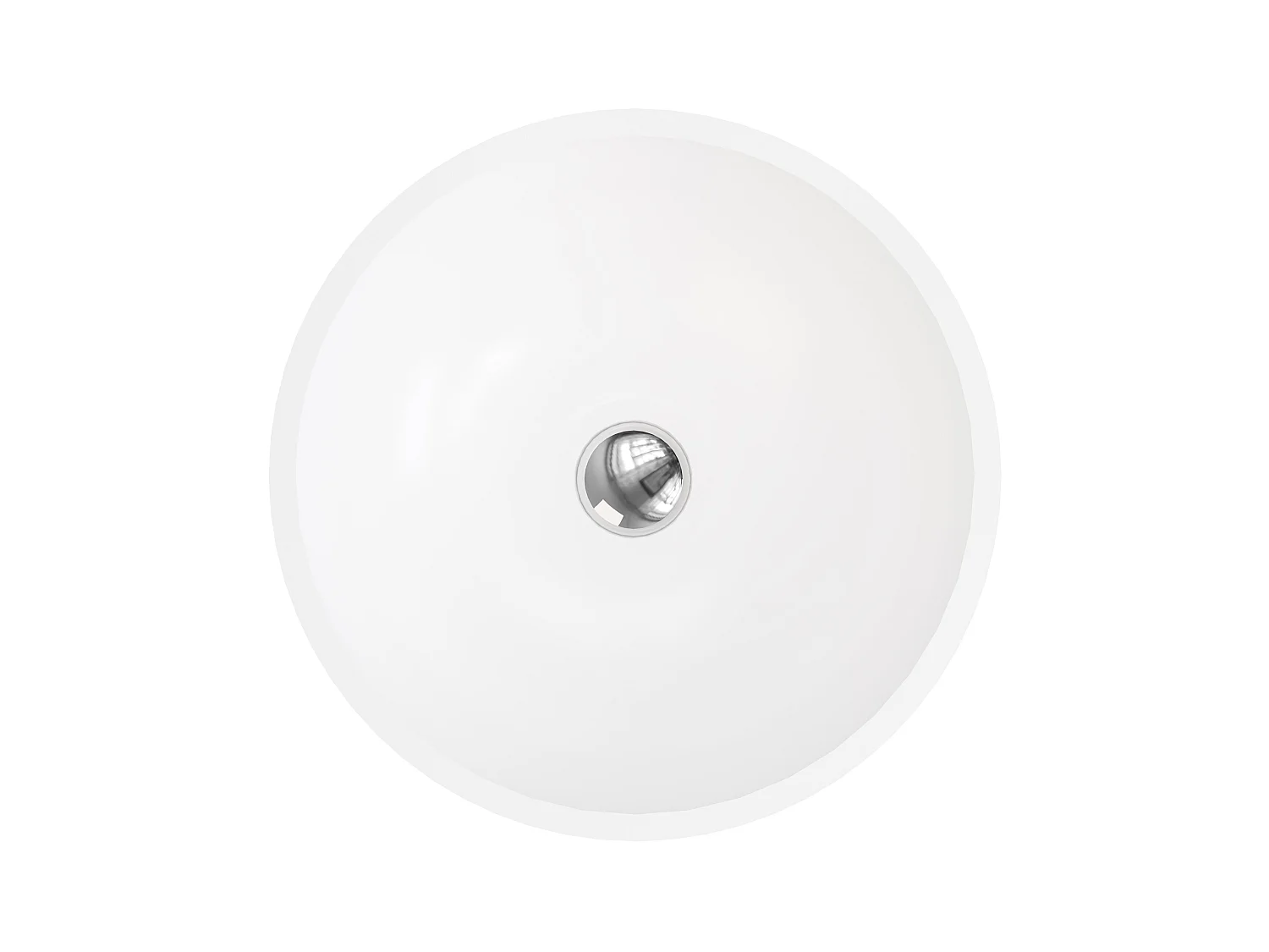 Lavabo redondo de solid surface - 40 cm - Blanco - IMJA