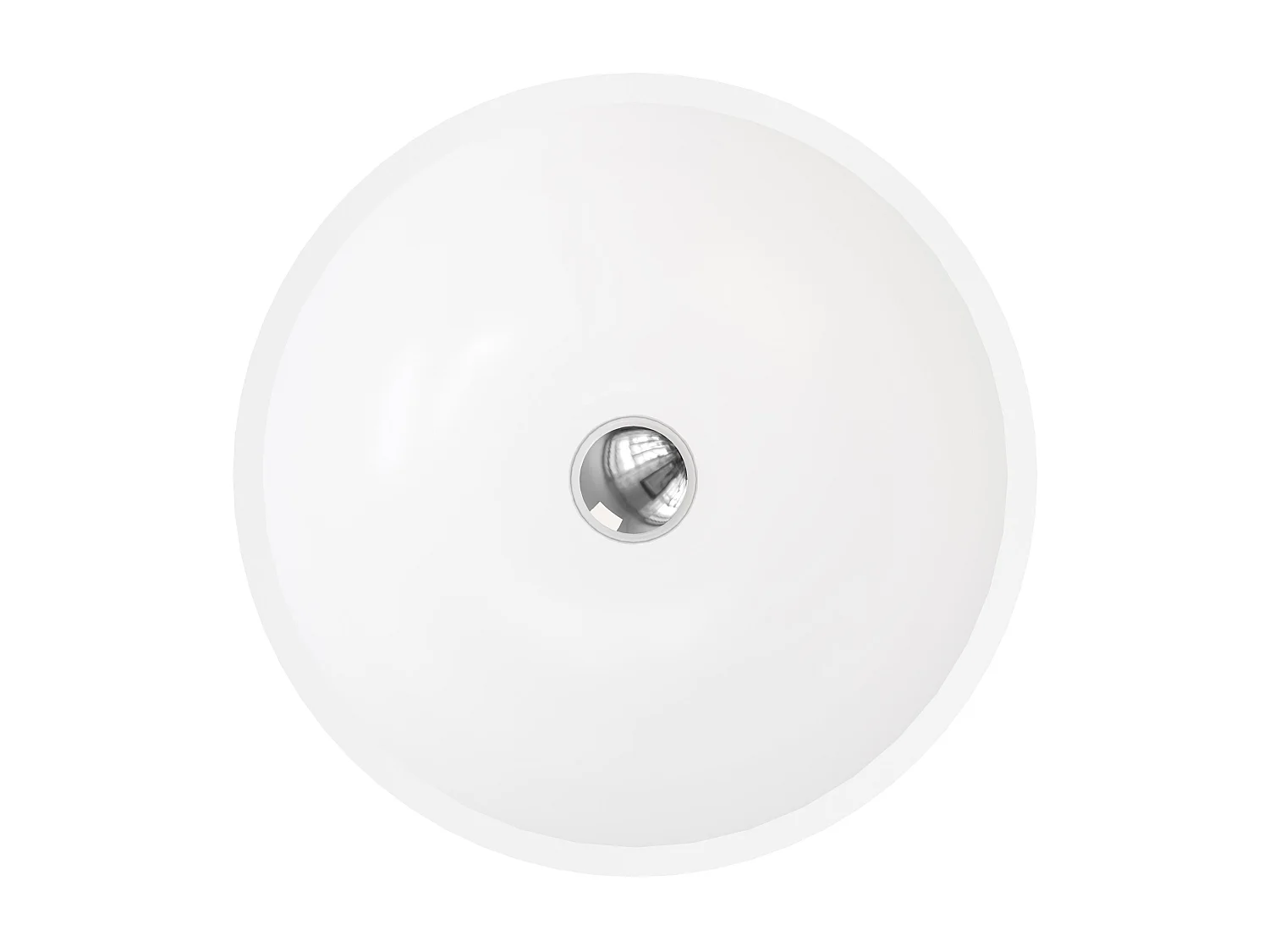 Vasque de salle de bain ronde en solid surface - 40 cm - Blanc - IMJA