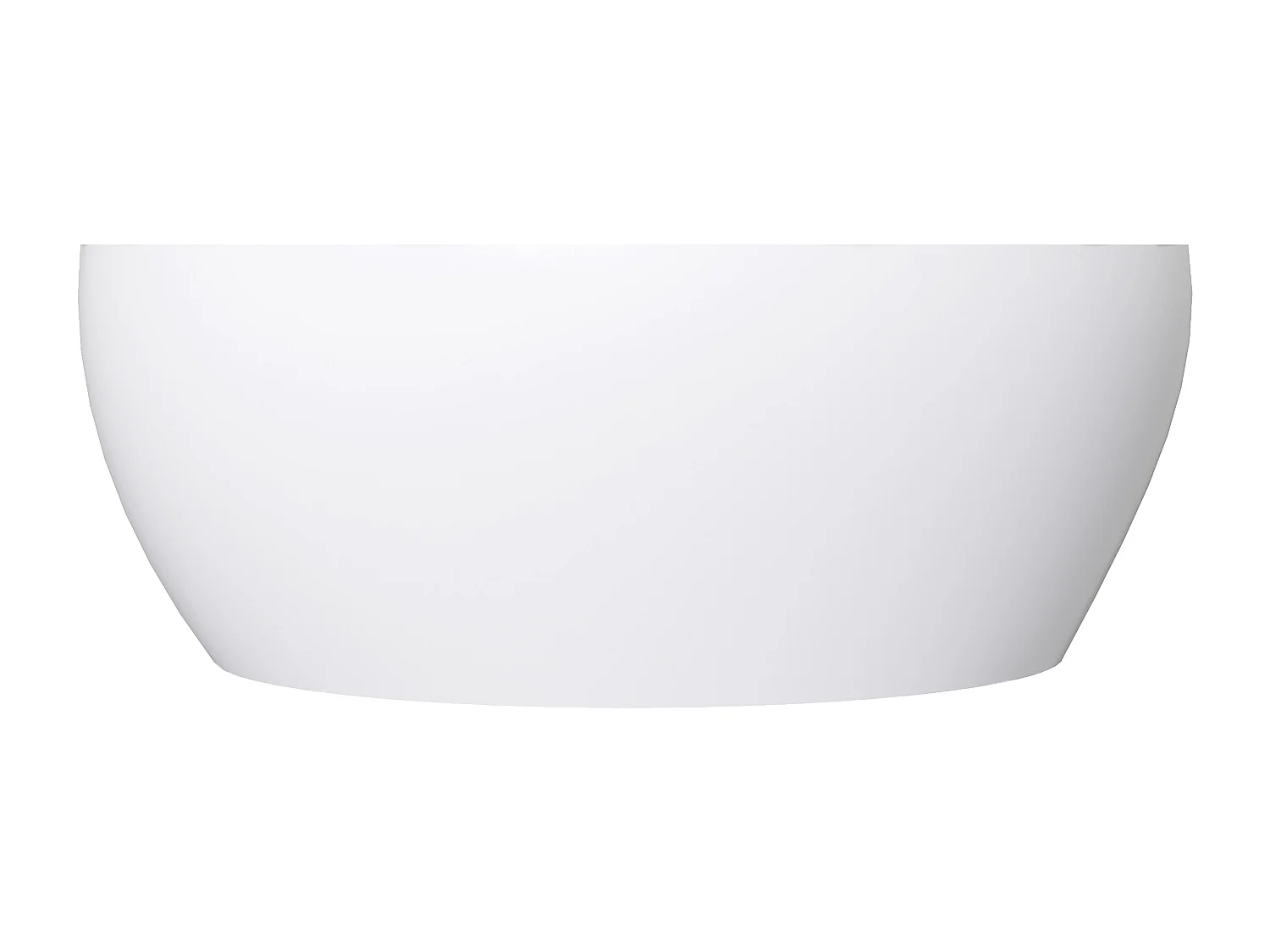 Owalna umywalka łazienkowa z solid surface - Biała - 58 cm - SENGLI