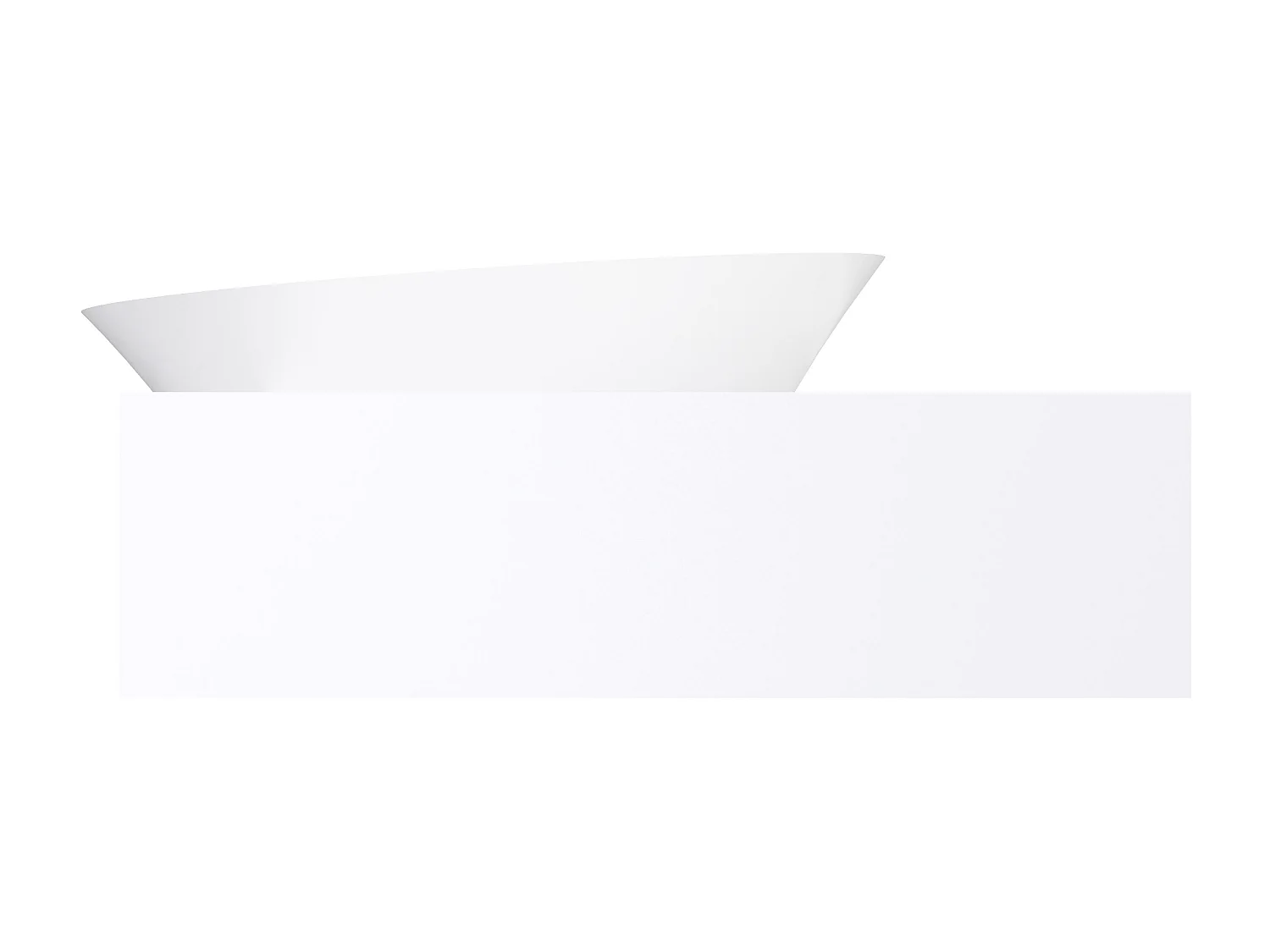 Waschtischplatte mit Handtuchhalter - 100 x 54 x 20 cm - Weiß - YUMIKO