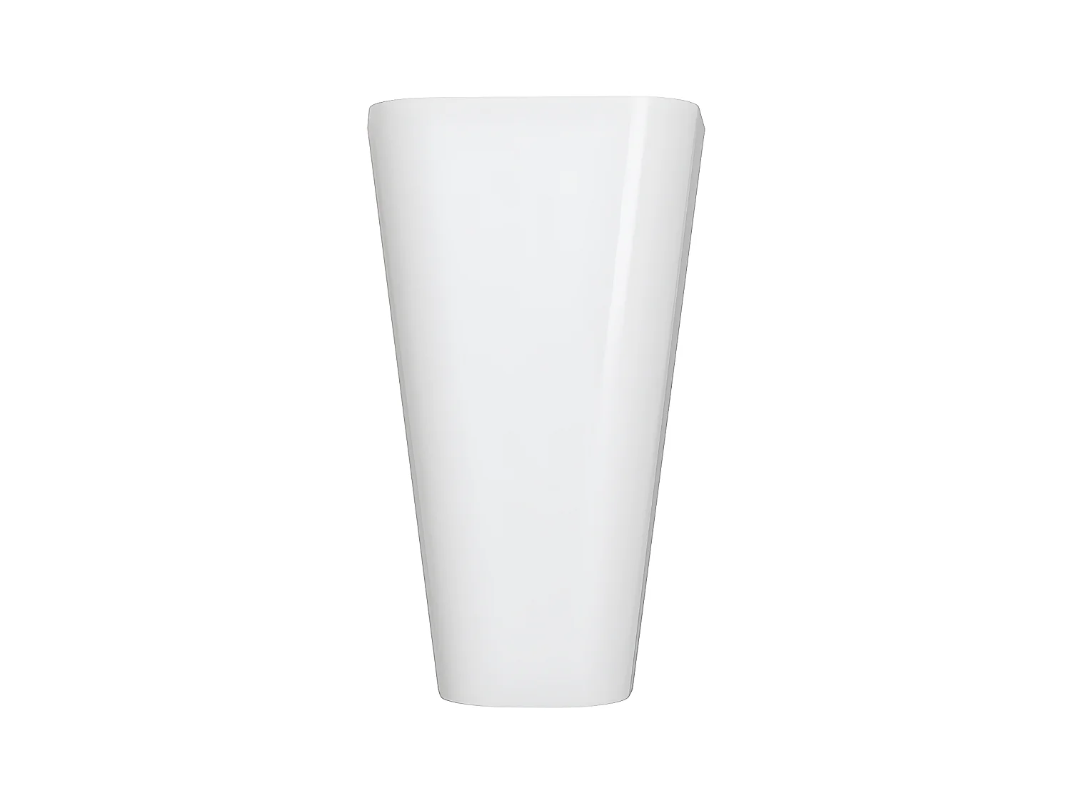 Lavabo rettangolare con piedistallo in Solid Surface Bianco - TILICHO