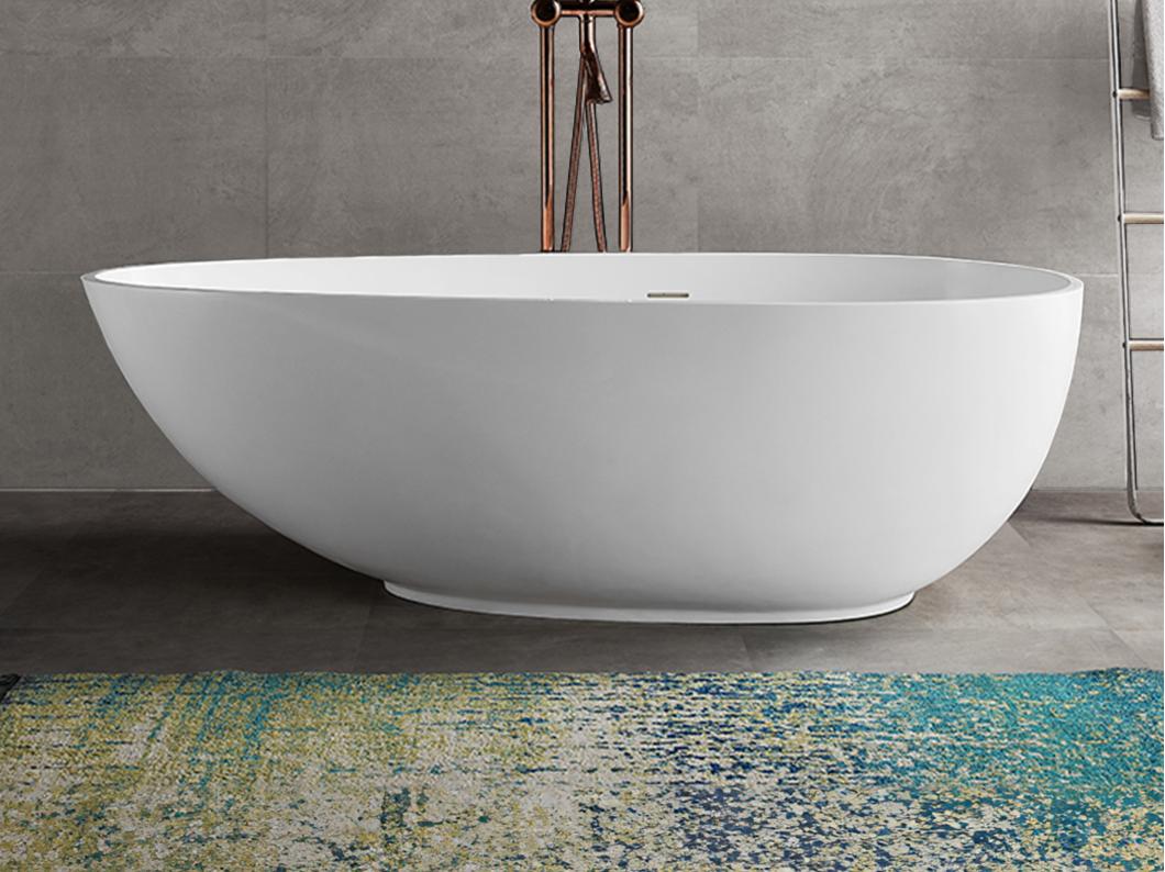 Freistehende Badewanne asymetrisch - 268 L - 172 x 83 x 53 cm - Weiß - FENICE