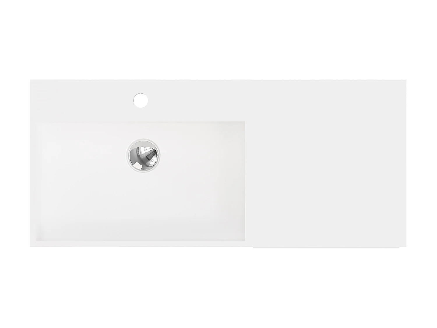 Waschtischplatte mit Handtuchhalter - 90 x 40 x 17 cm - Weiß - GANDAKI