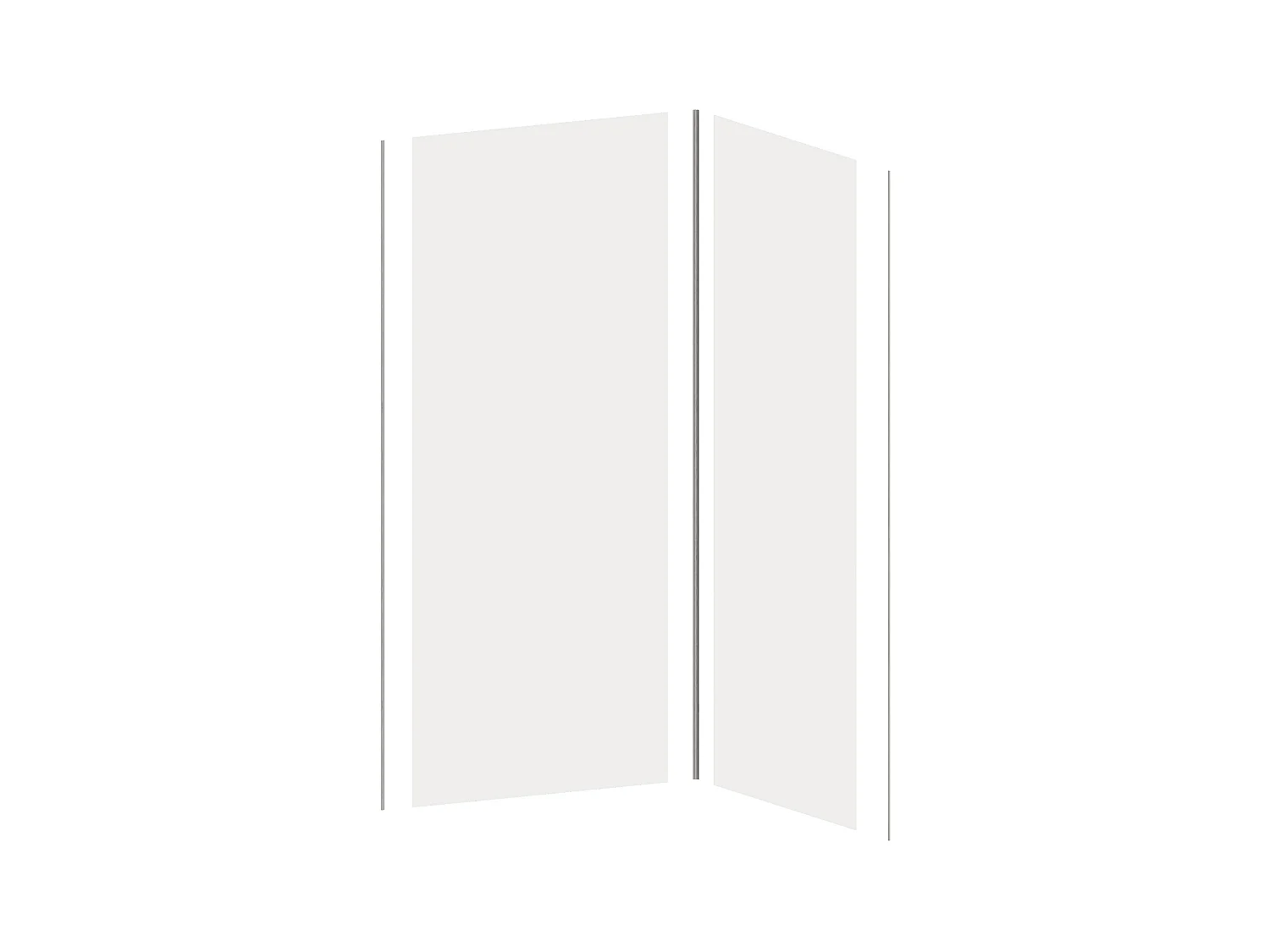 Juego de 2 paneles de ducha - Ancho 90 x Ancho 120 x Alt. 210 cm