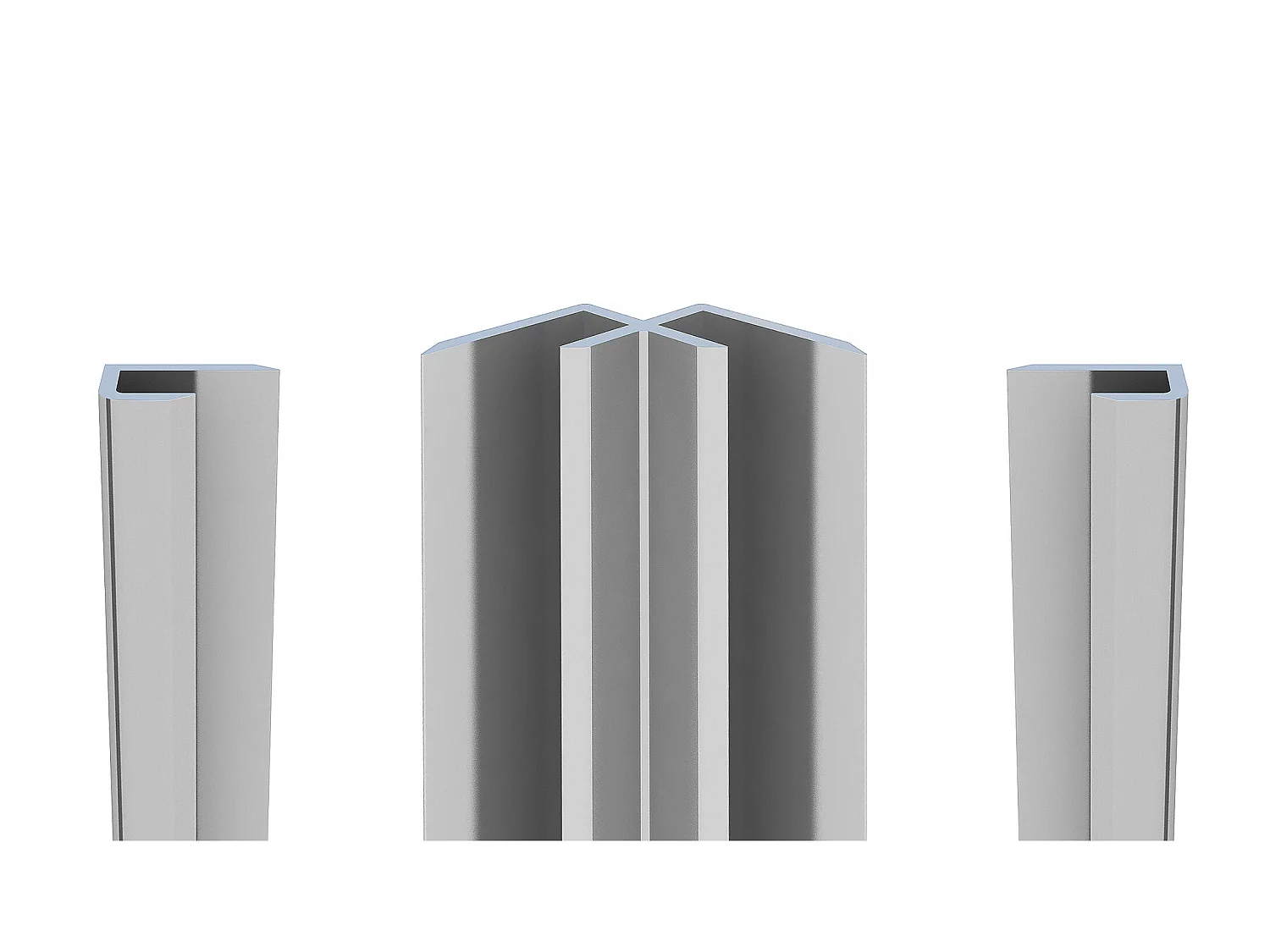 Lot de 2 panneaux muraux de douche bleu en aluminium avec profilés - L90 x L120 x H210 cm - ITZIAR