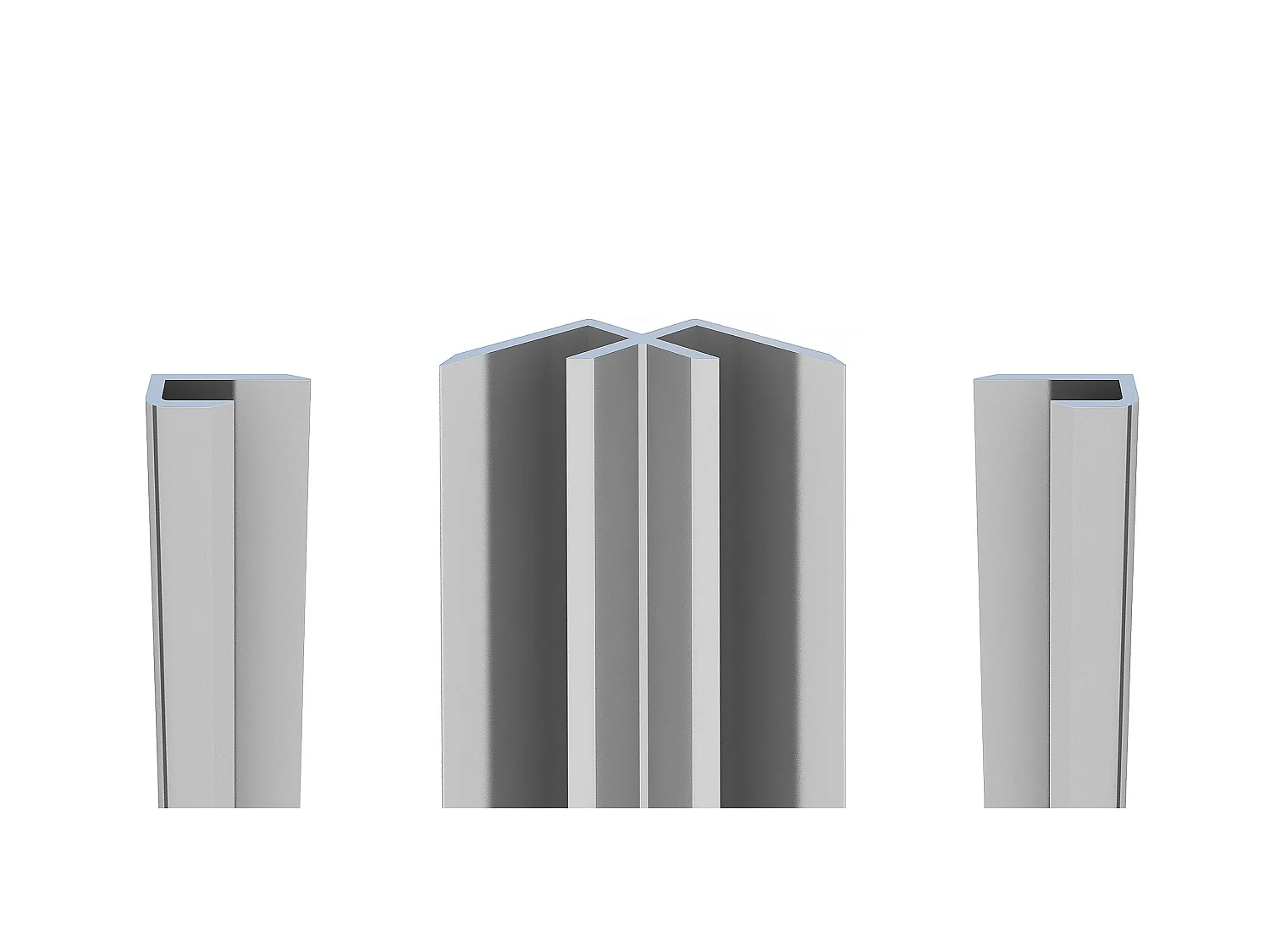 Sett med 2 lysegrønne aluminium dusjpaneler med profiler - B90 x L120 x H210 cm - ITZIAR