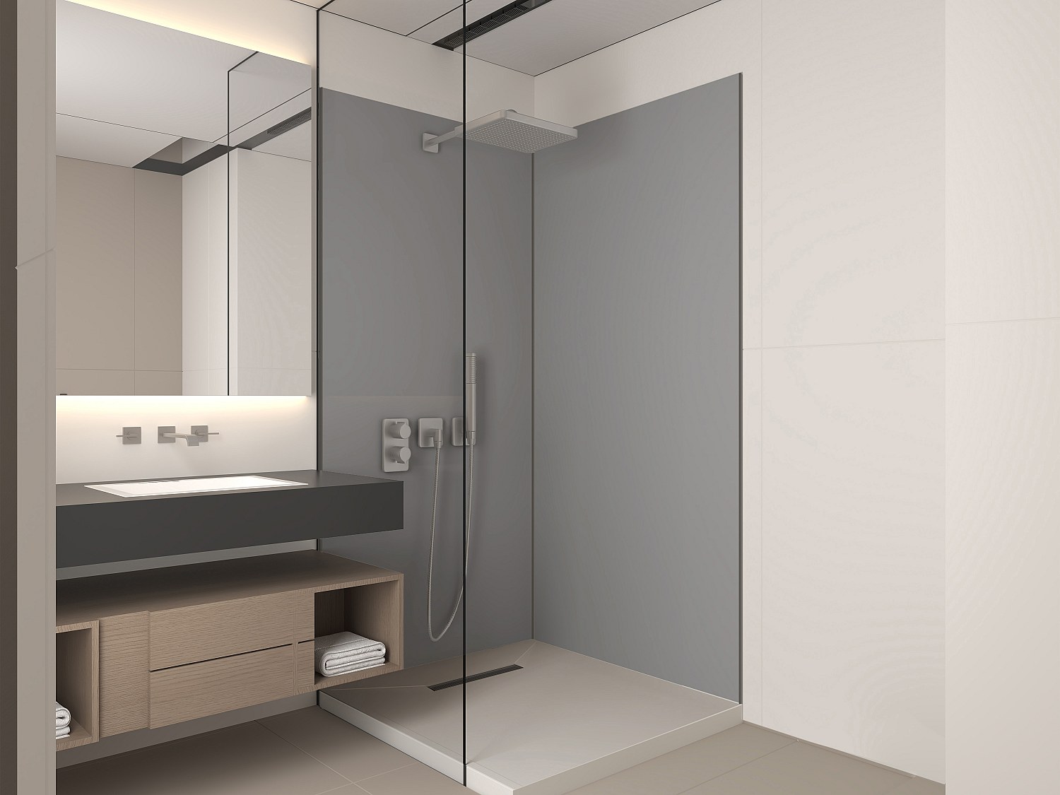 Vente-unique Wandpaneele Dusche 2er-Set Inkl. Profile - 2x 90 X 210 Cm - Itziar