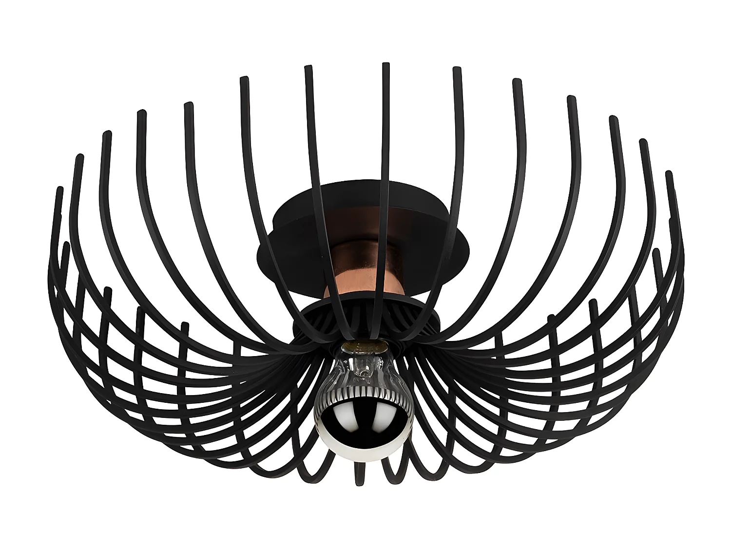 Plafondlamp ASPENDOS - D.36 x H. 12 cm - Zwart