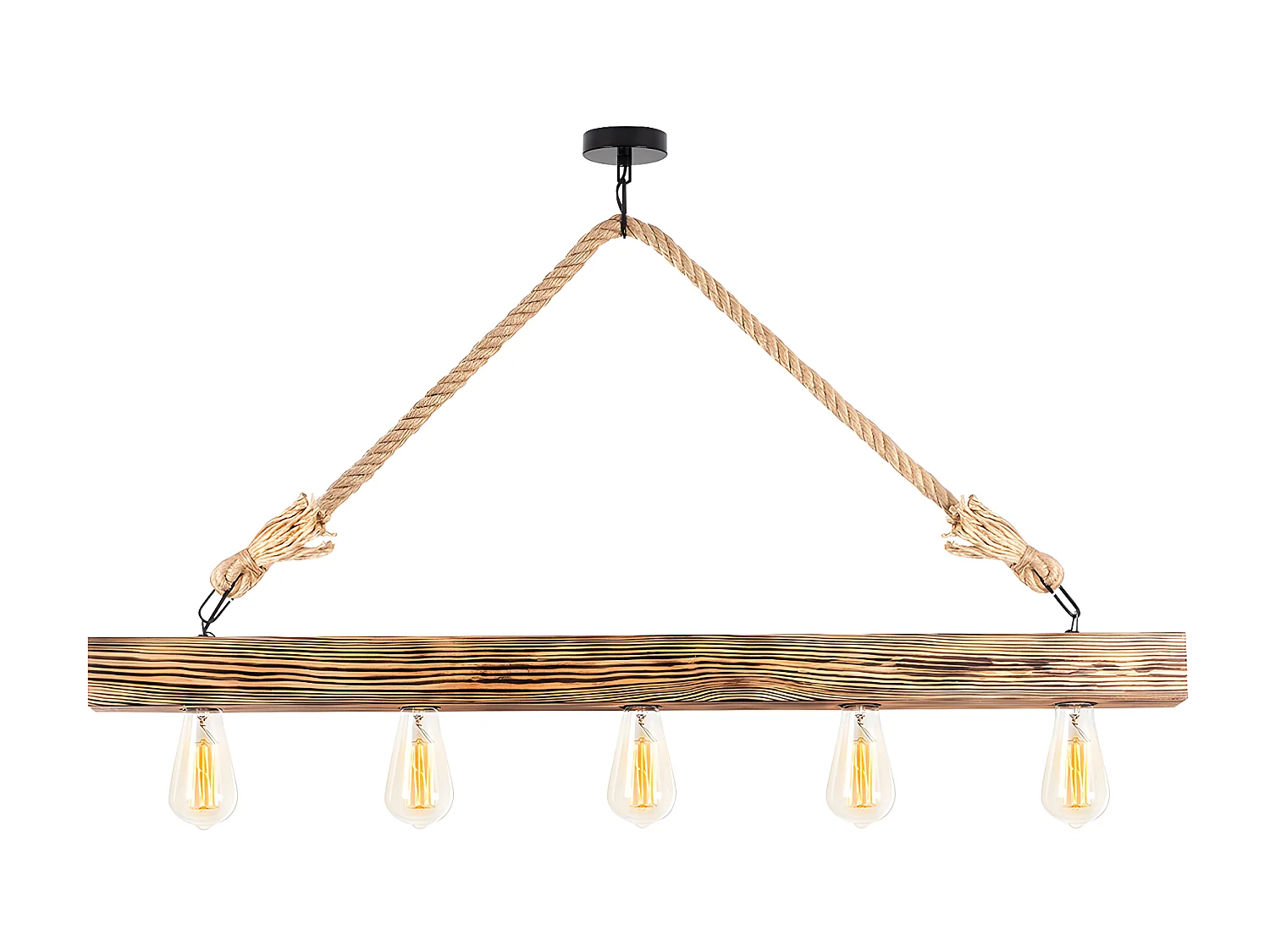 Hanglamp EREBOS van hout - B100 x H53 cm - Natuurlijke kleur