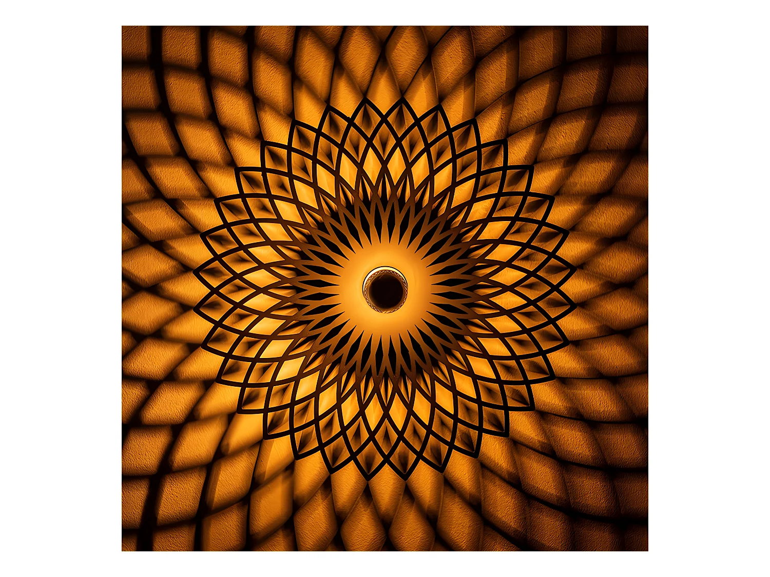 Applique murale en métal - D. 50 cm - Noir - FOLINA