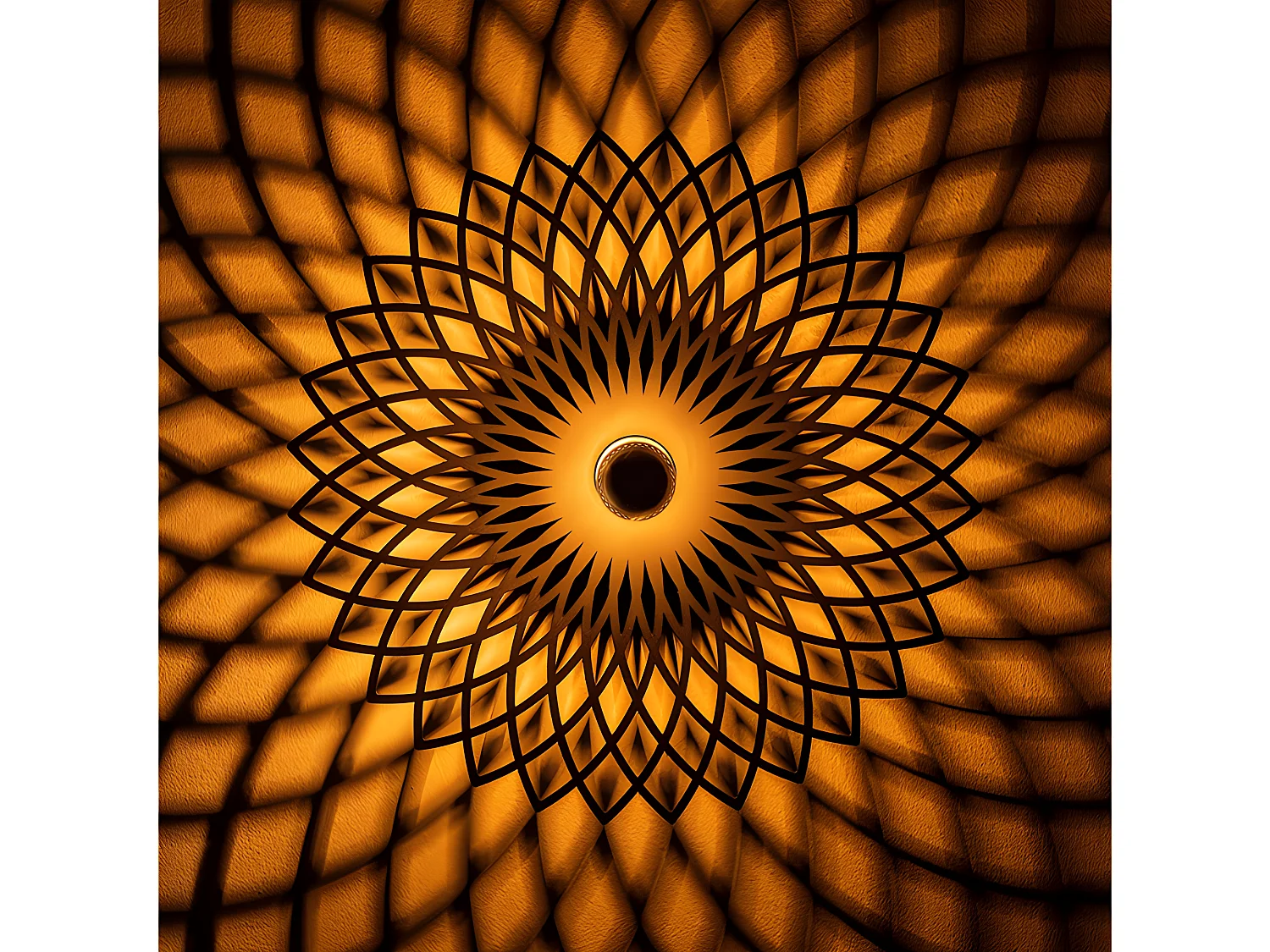 Applique murale en métal - D. 50 cm - Noir - FOLINA