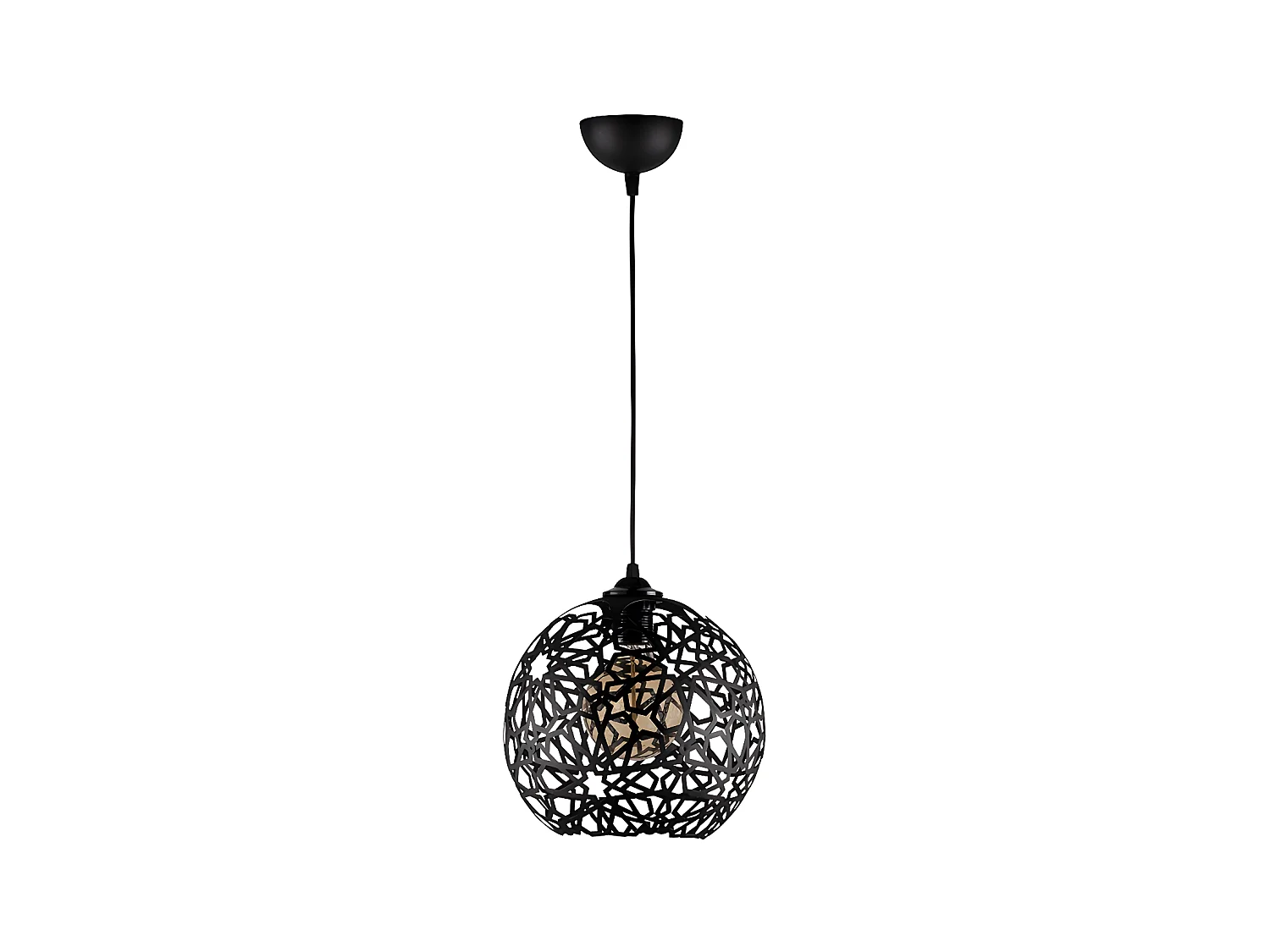 Lámpara de metal de altura ajustable CELINDRA - D. 25 x Alt. 39/119 cm - Negro
