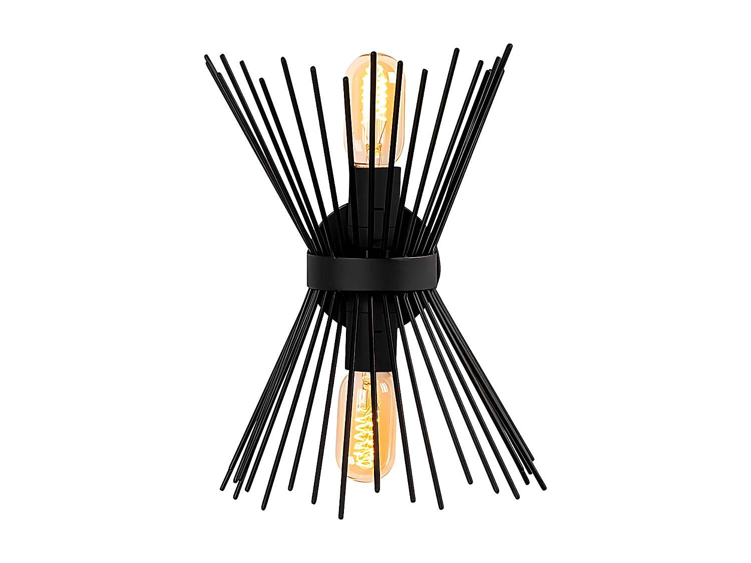 Kinkiet ścienny z metalowego drutu KIRPI – wysokość 33 cm – kolor czarny