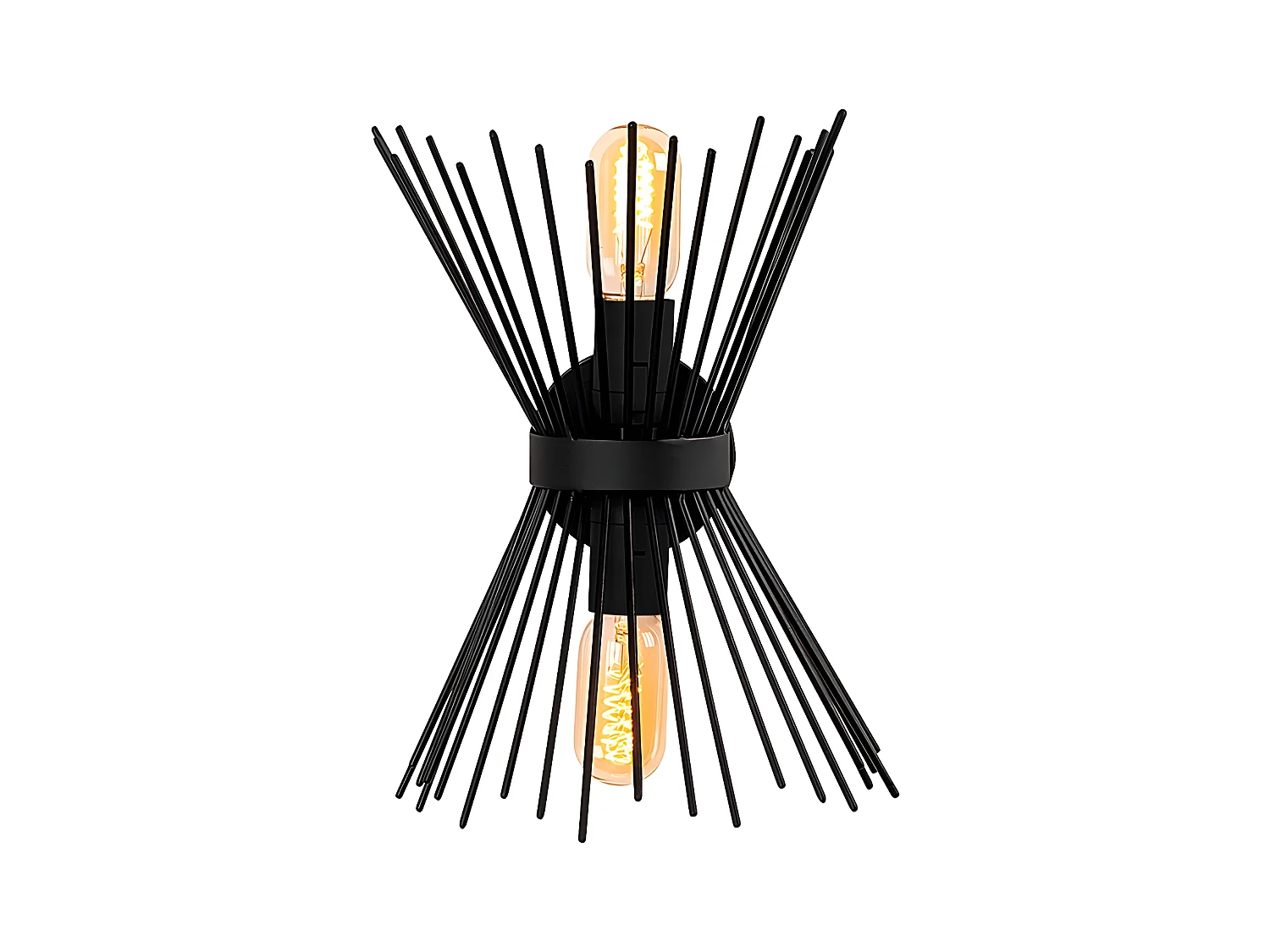 Applique murale filaire en métal - H. 33 cm - Noir - KIRPI