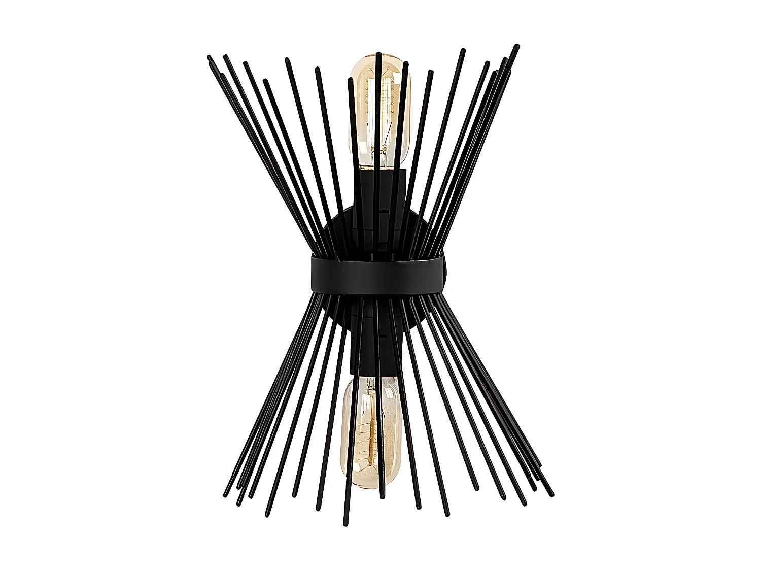 Wandleuchte - Metall - H. 33 cm - Schwarz - KIRPI